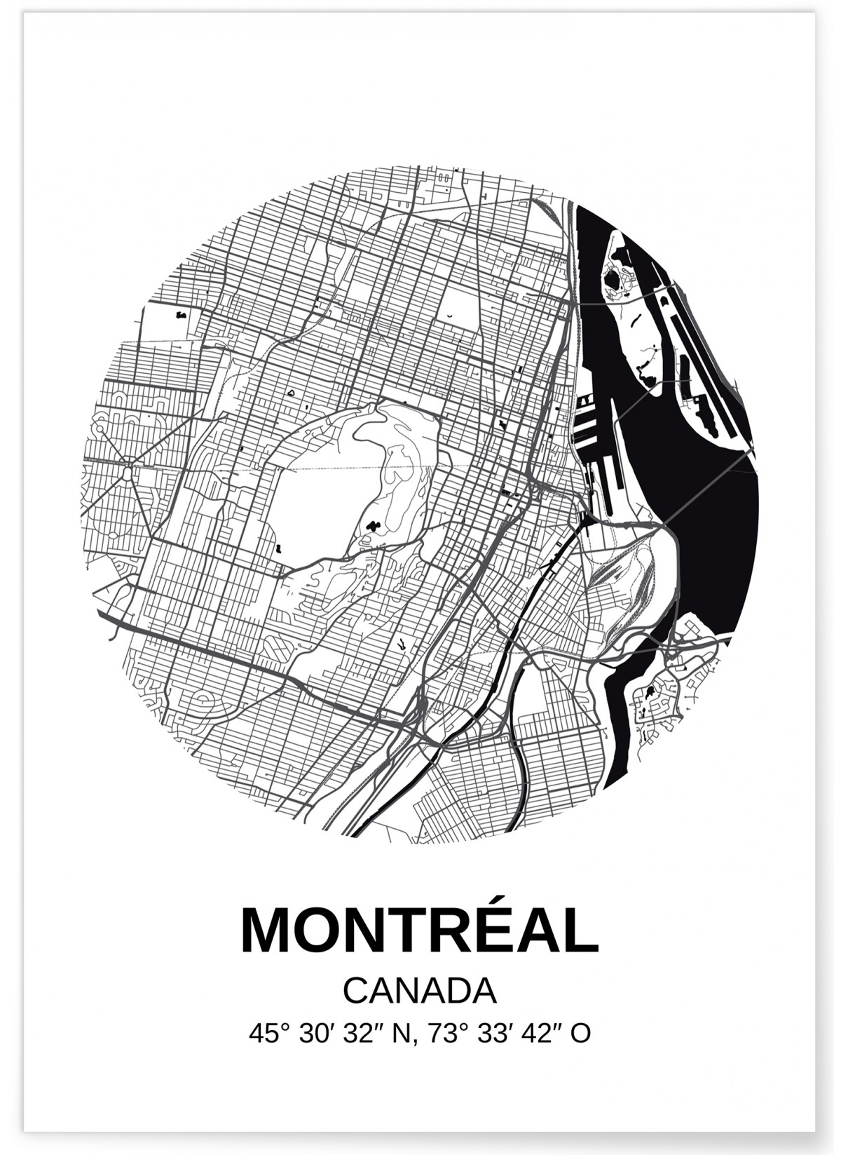 Affiche Carte Montréal, L'AFFICHERIE