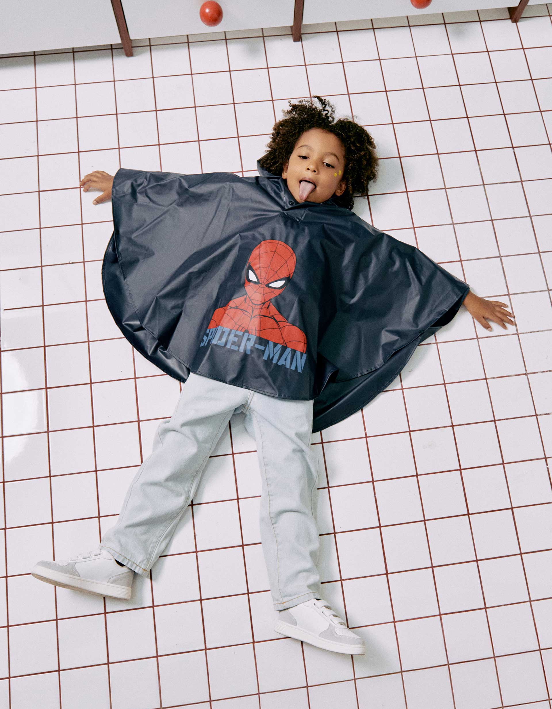 Poncho de pluie à capuche avec imprimés Spider-Man, ZIPPY