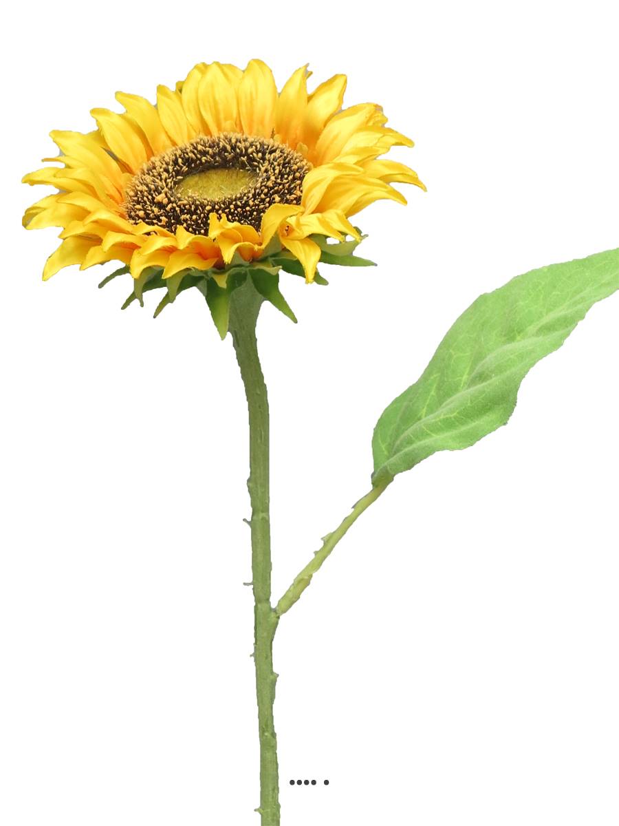 Tournesol artificiel en branche, H 42 c, ARTIFICIELLES