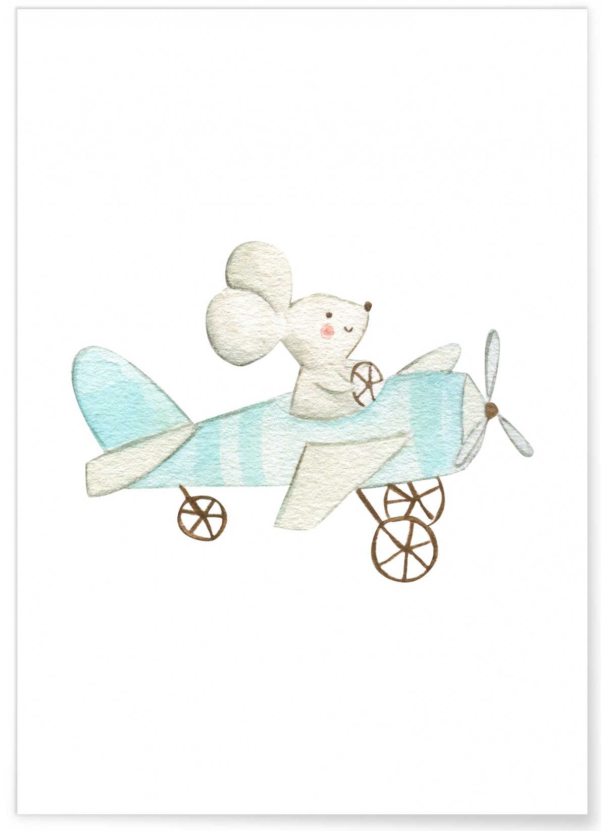 Affiche Enfant Souris Avion, L'AFFICHERIE