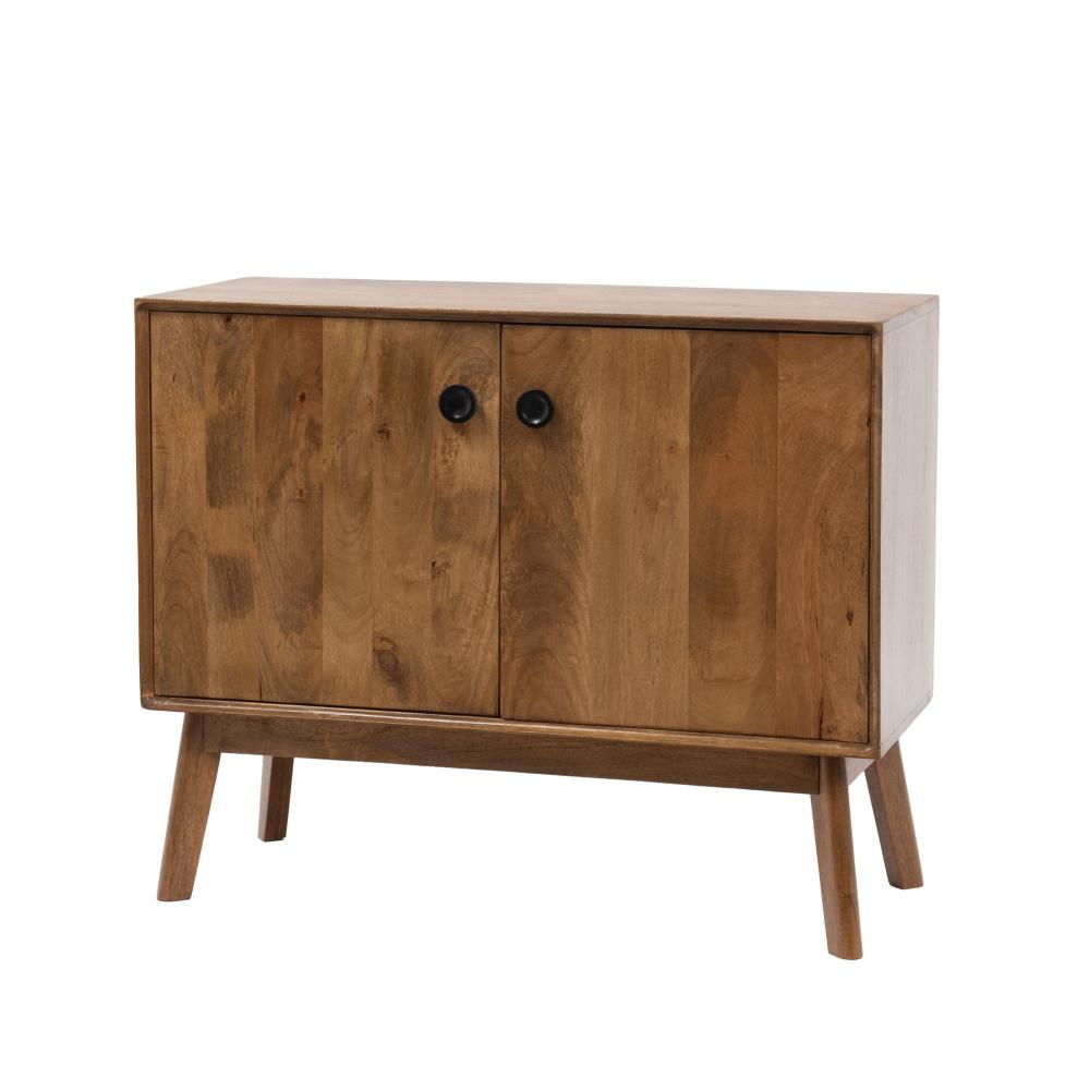 Buffet 2 portes en manguier et métal L100 cm Authentique, AMADEUS