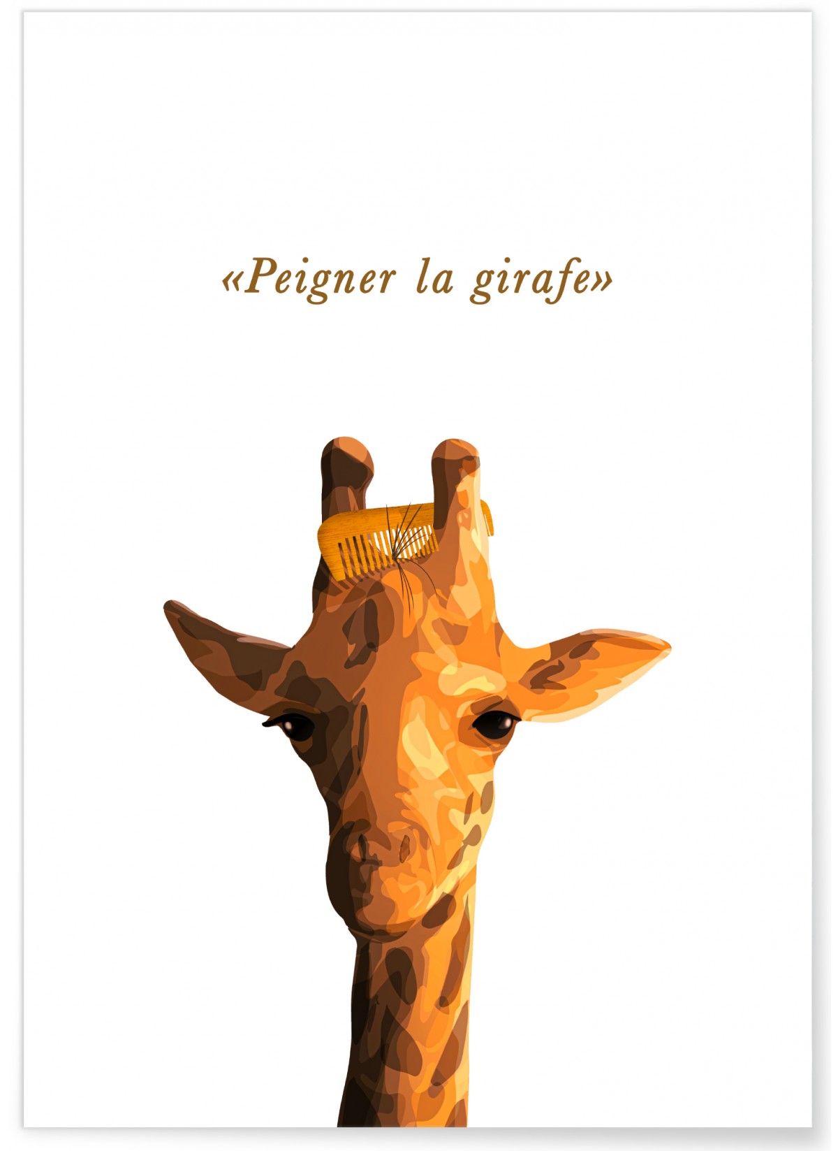 Affiche 'Peigner la girafe', L'AFFICHERIE