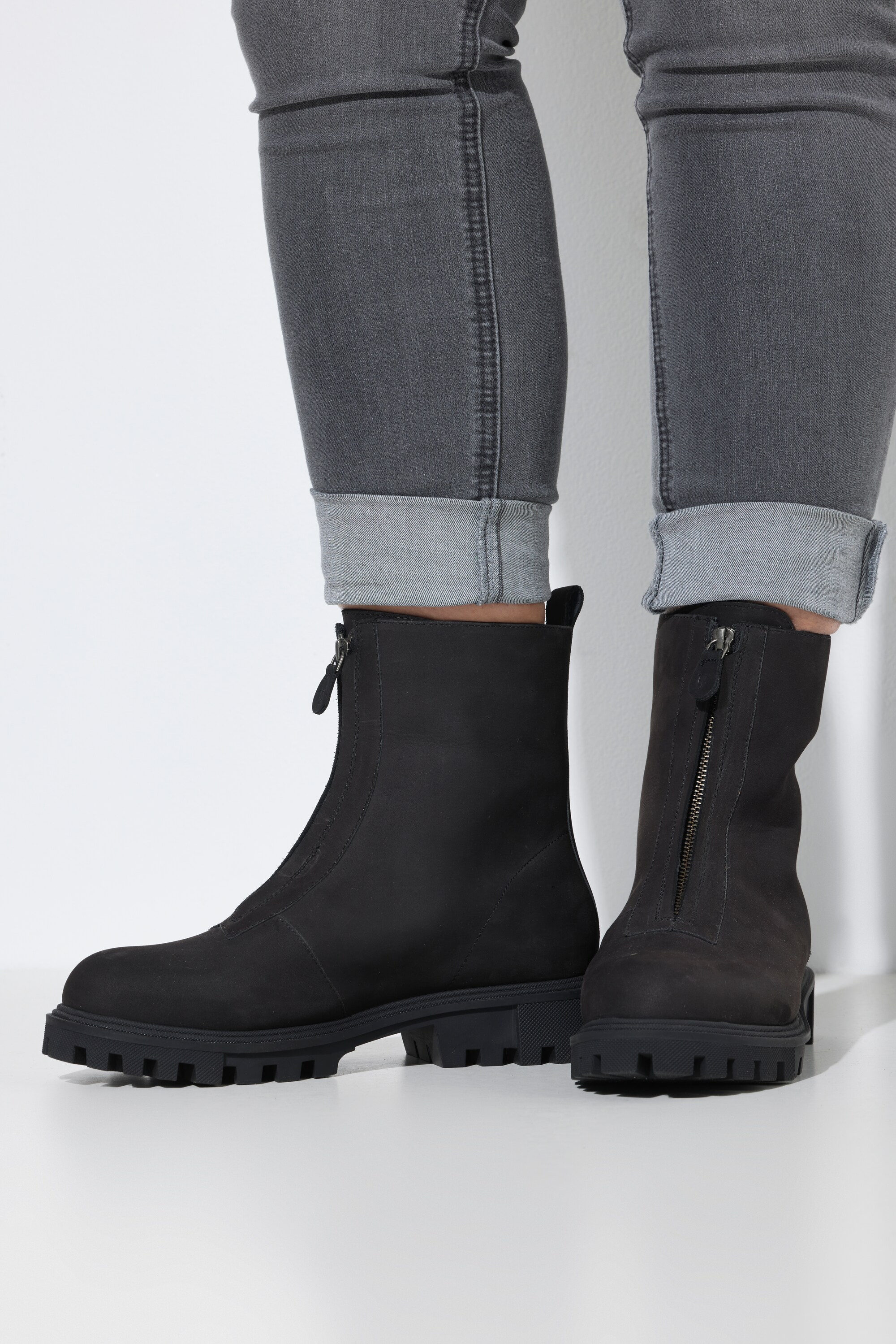 Bottes en nubuck , pied large, ULLA POPKEN