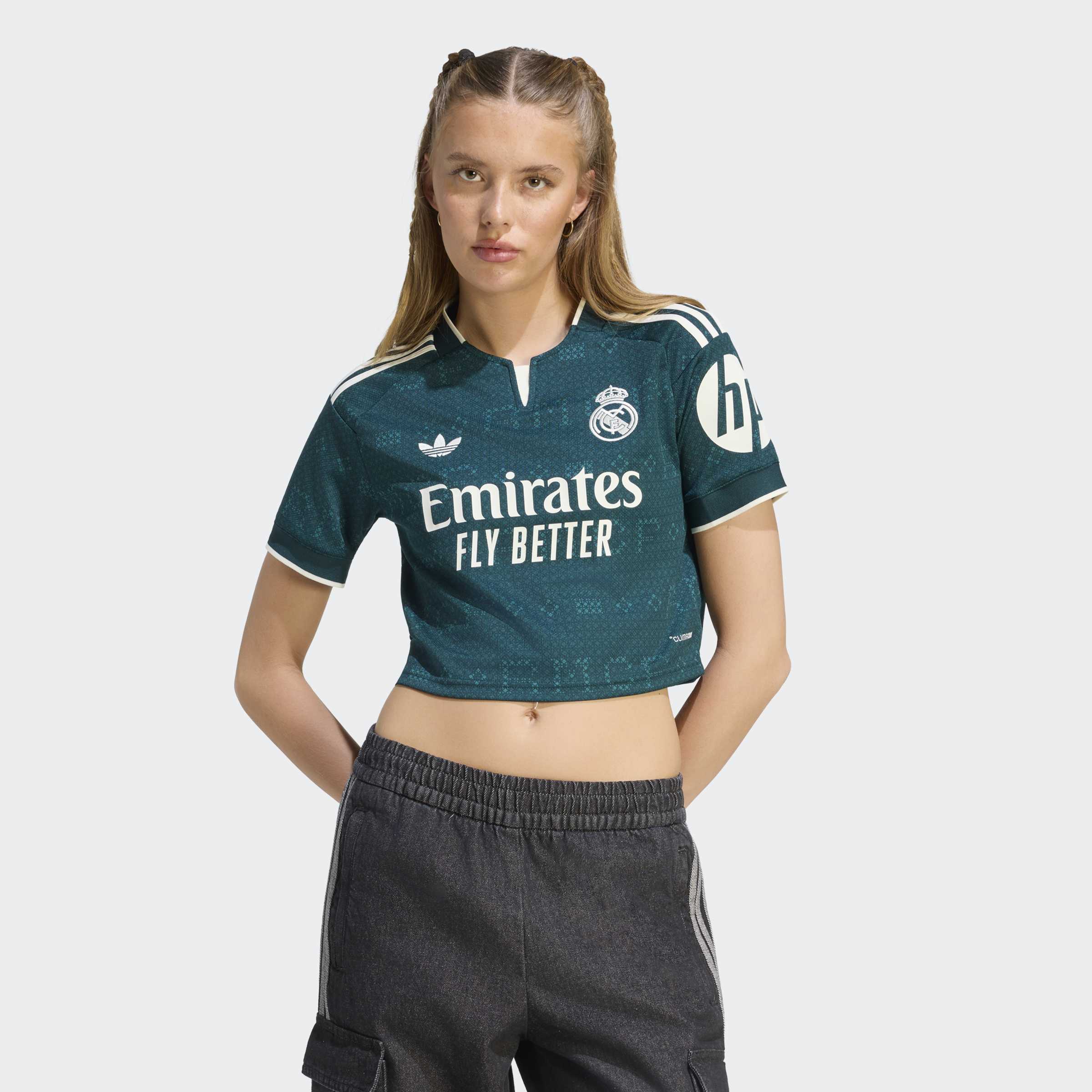 Maillot Cropped Extérieur Real Madrid 26/27, adidas Performance