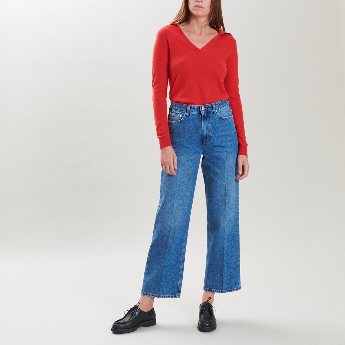 Jeans droit large Denim SULLY MID BLUE