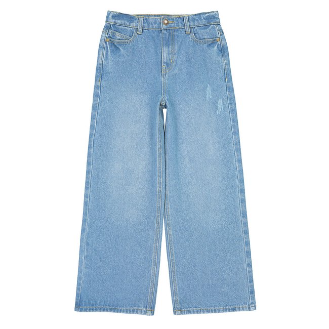 Les Signatures - Wide Leg Jeans in Mid Rise, double stonewashed, LA REDOUTE COLLECTIONS