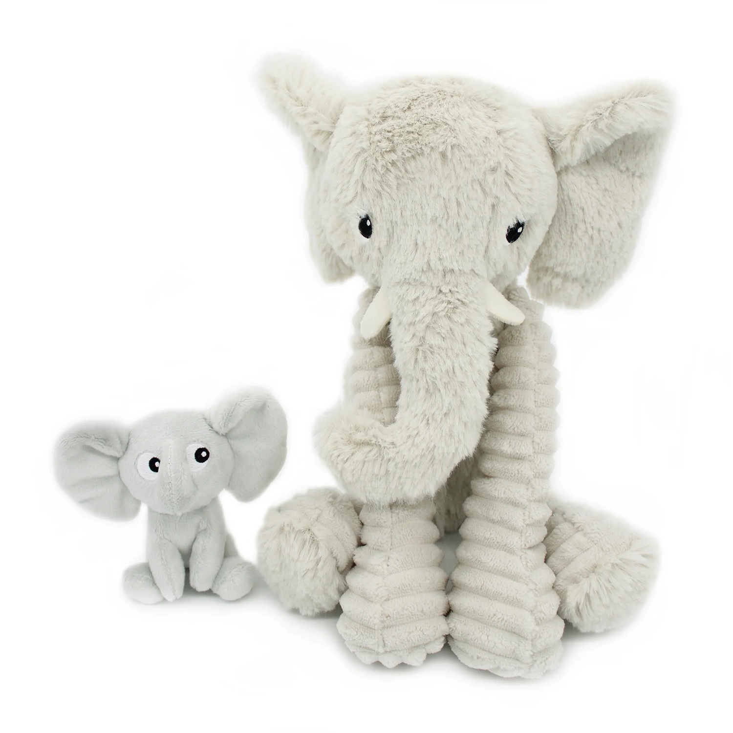 Peluche Les Ptipotos Éléphant et son bébé, LES DEGLINGOS