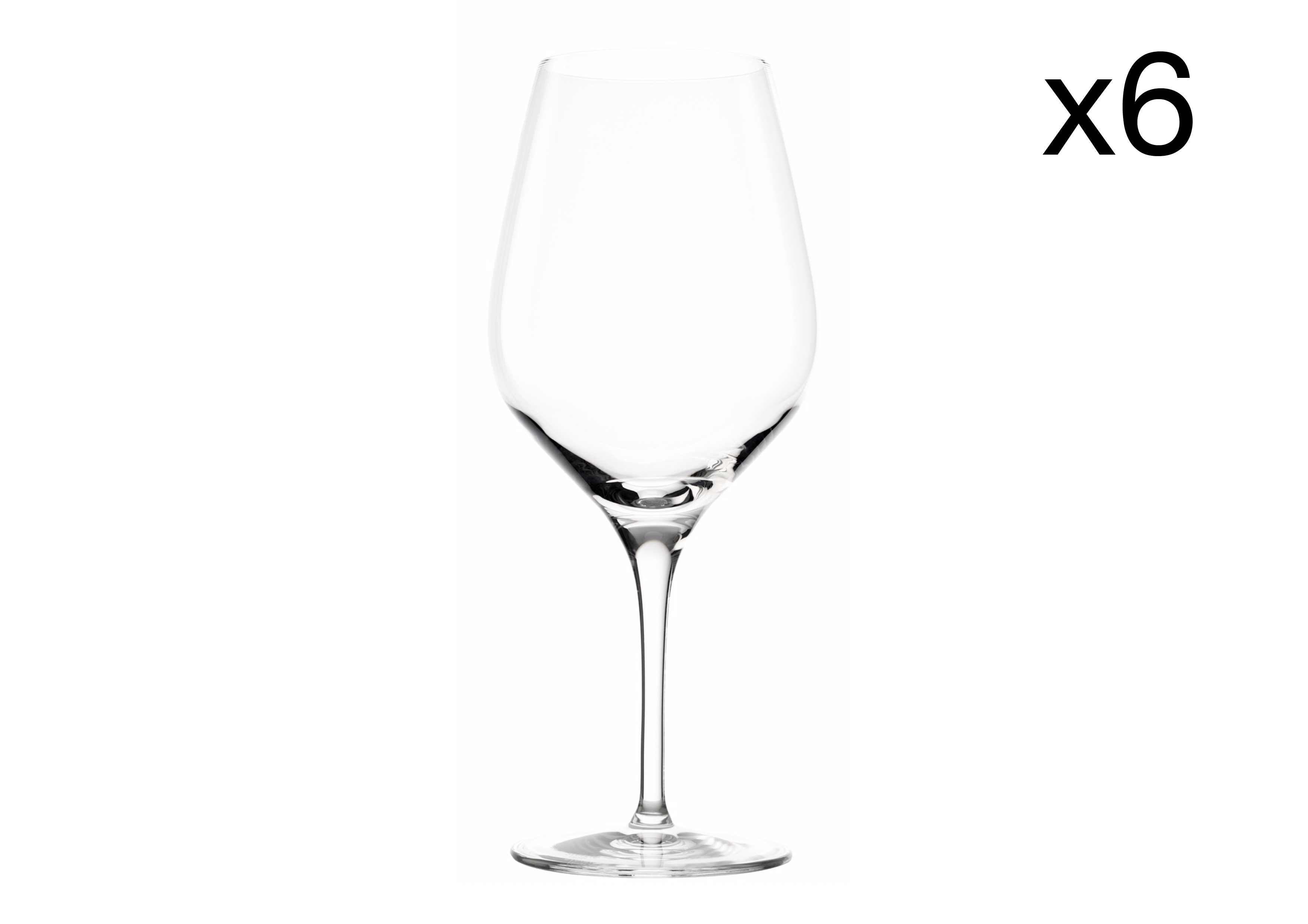 Lot de 6 verres à vin Bordeaux en cristallin, EXQUISIT, STOLZLE