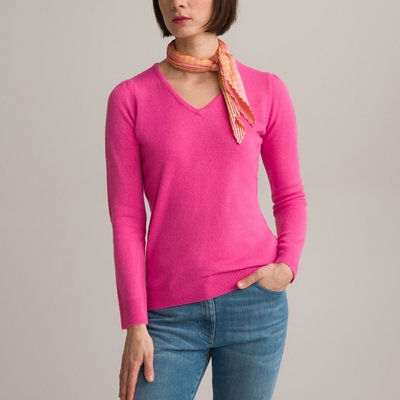 Пуловер с V-образным вырезом, из тонкого трикотажа ANNE WEYBURN