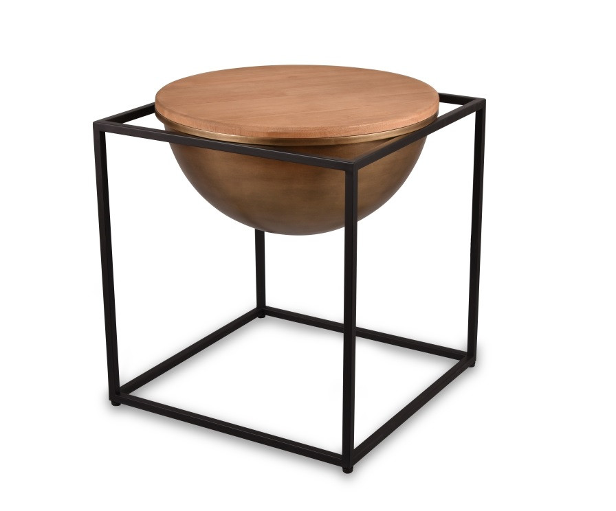 Table basse design carré en bois, L.53 , CELINA, BOITE A DESIGN