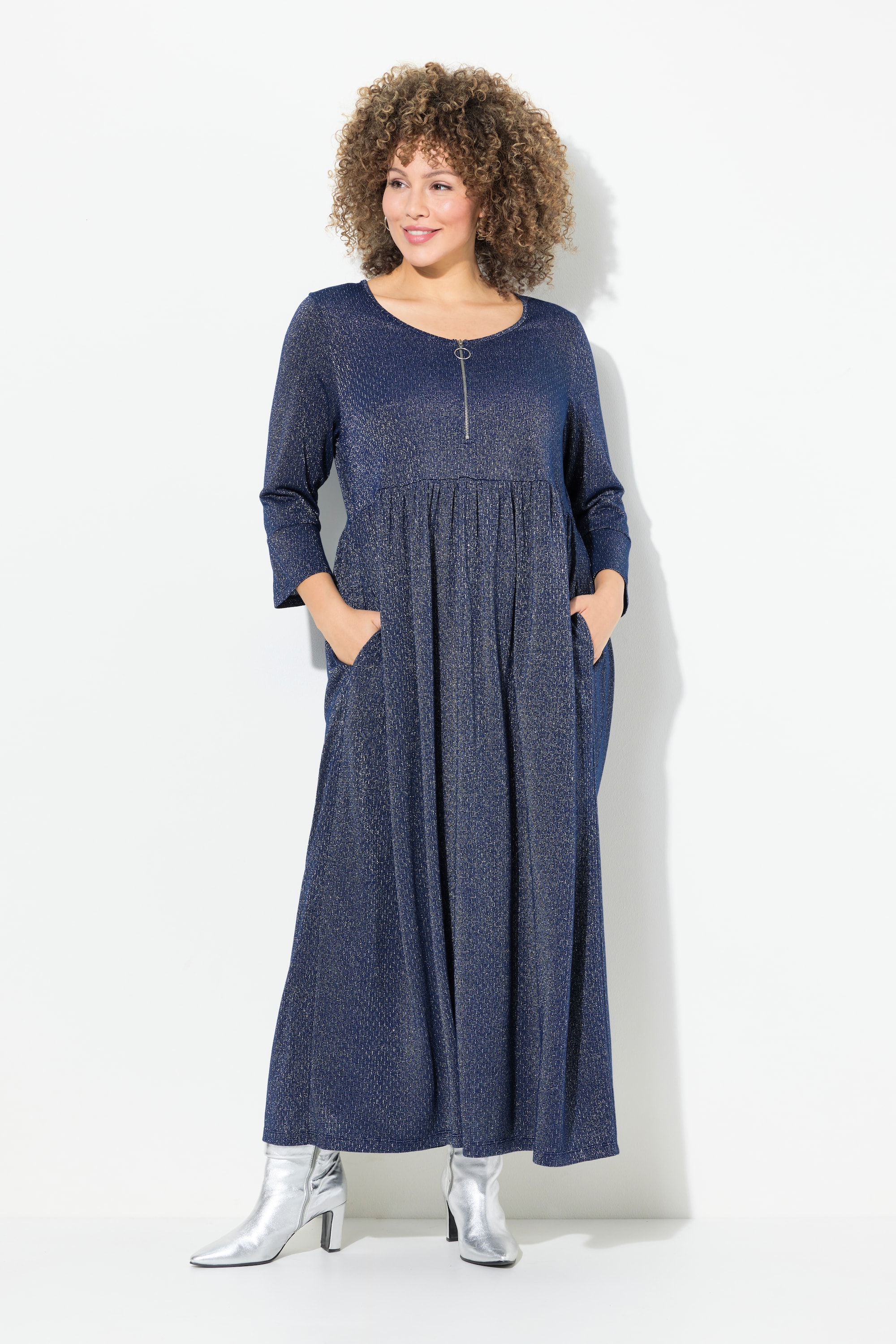 Robe midi en jersey à paillettes, ULLA POPKEN
