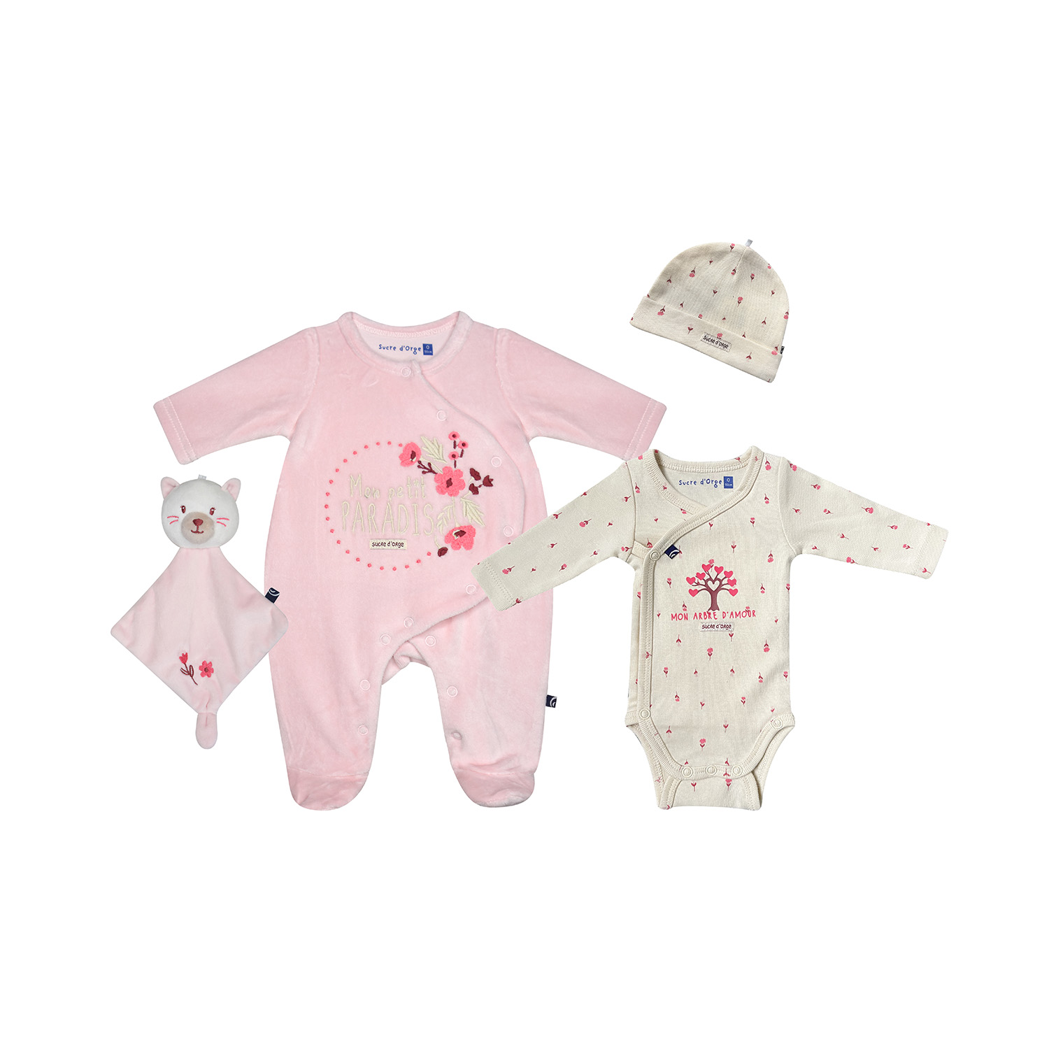 Set naissance nelsia maille naissance, SUCRE D'ORGE