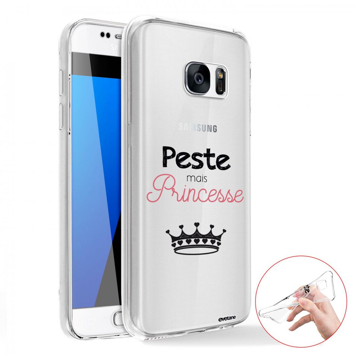 V-Ted Coque Samsung Galaxy S7 Attrape Reve Plume Silicone Ultra Fine Mince Bumper Housse Etui Cover Transparente avec Motif Dessin Antichoc 