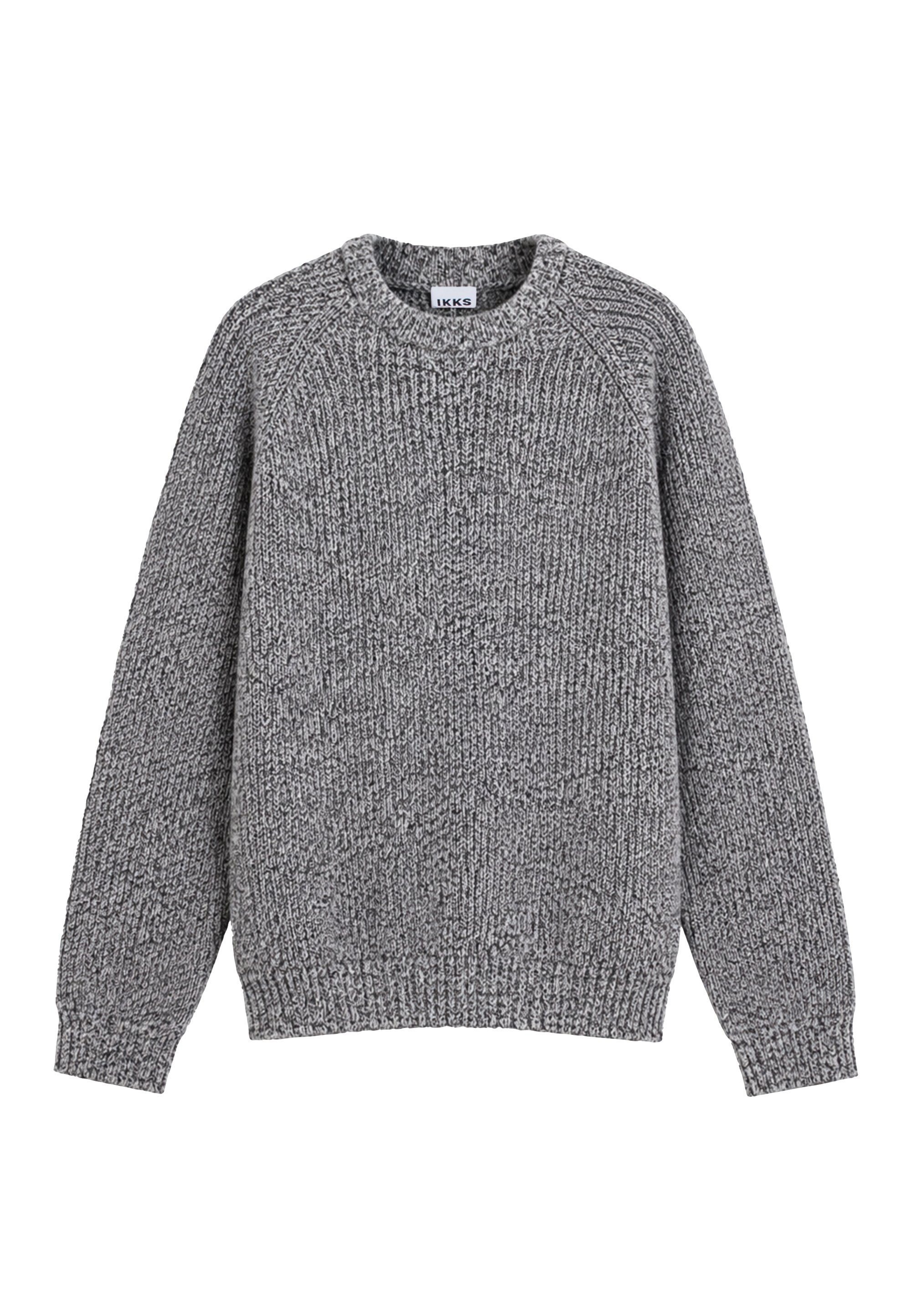 Pull col rond tricot mouliné, IKKS