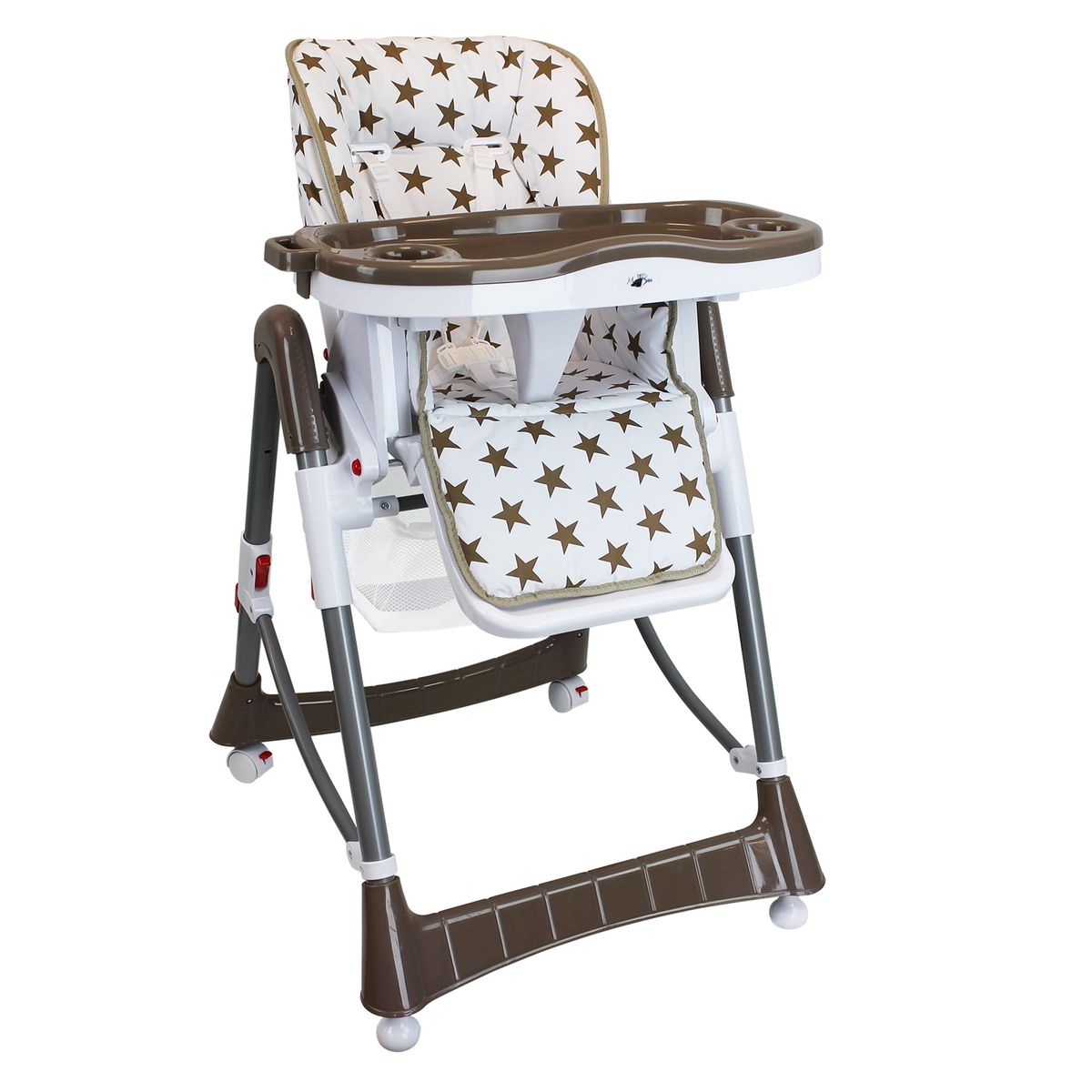 Chaise haute bébé pliable réglable hauteur, dossier et tablette
