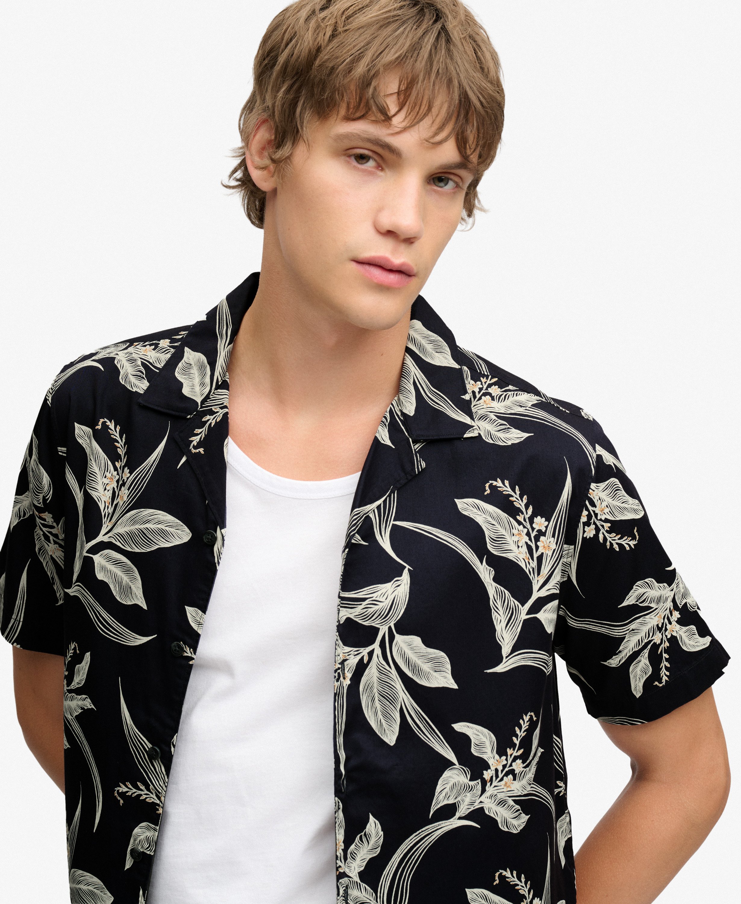Chemise à Manches Courtes Imprimé Hawaïen, SUPERDRY