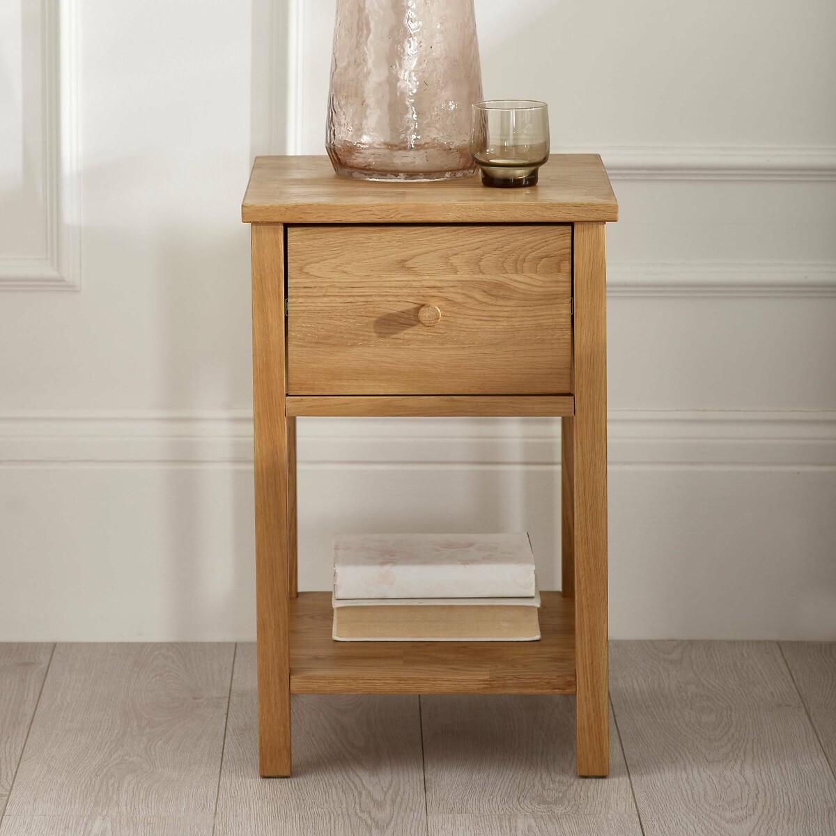 Coxhead 1 Drawer Oak Bedside, SO'HOME