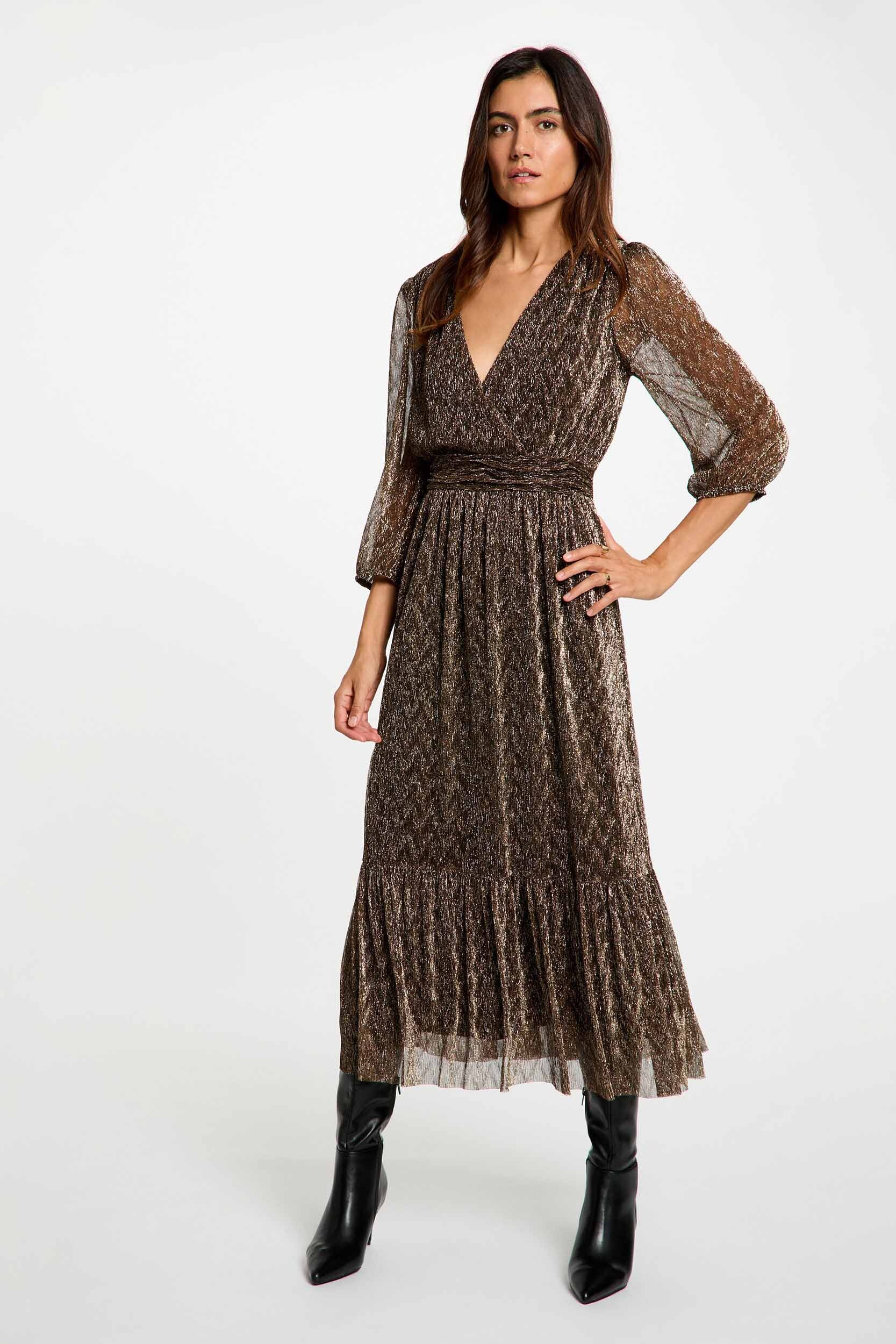 Robe longue plissée, MORGAN
