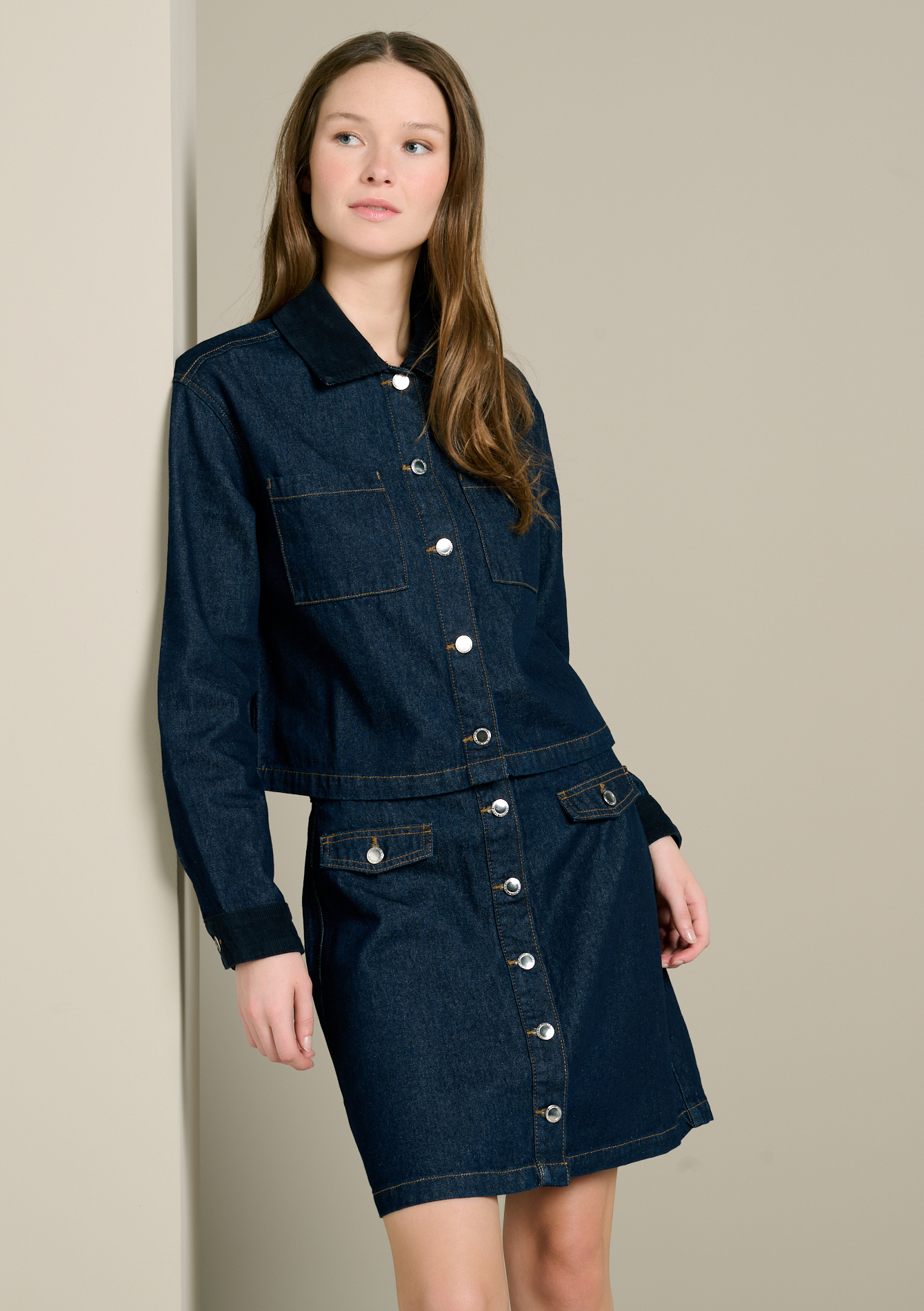 Veste courte en denim, LOLALIZA