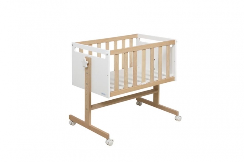 Berceau You&Me Plus Blanc/Cire Naturelle, MICUNA
