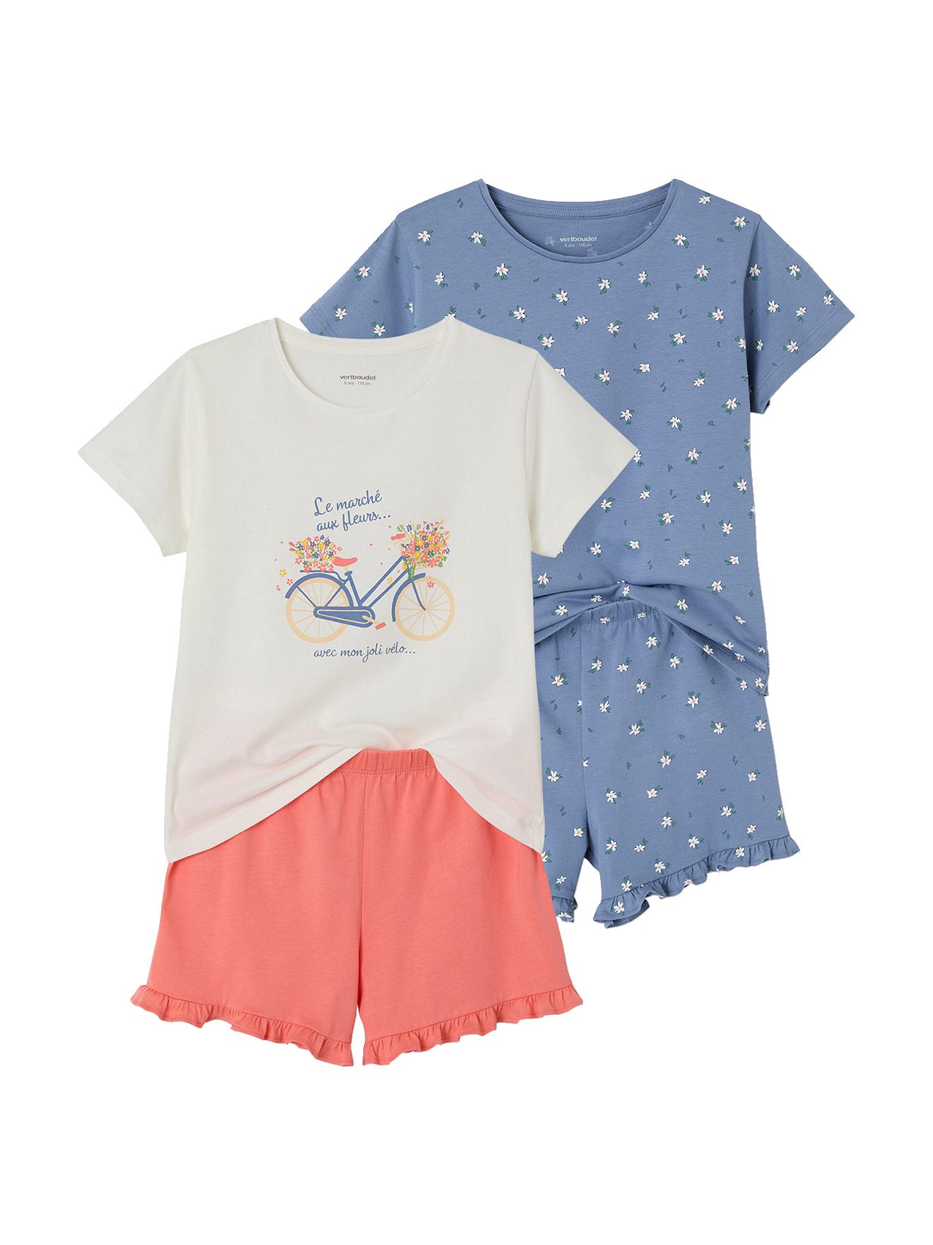 Lot 2 pyjashorts coton, VERTBAUDET