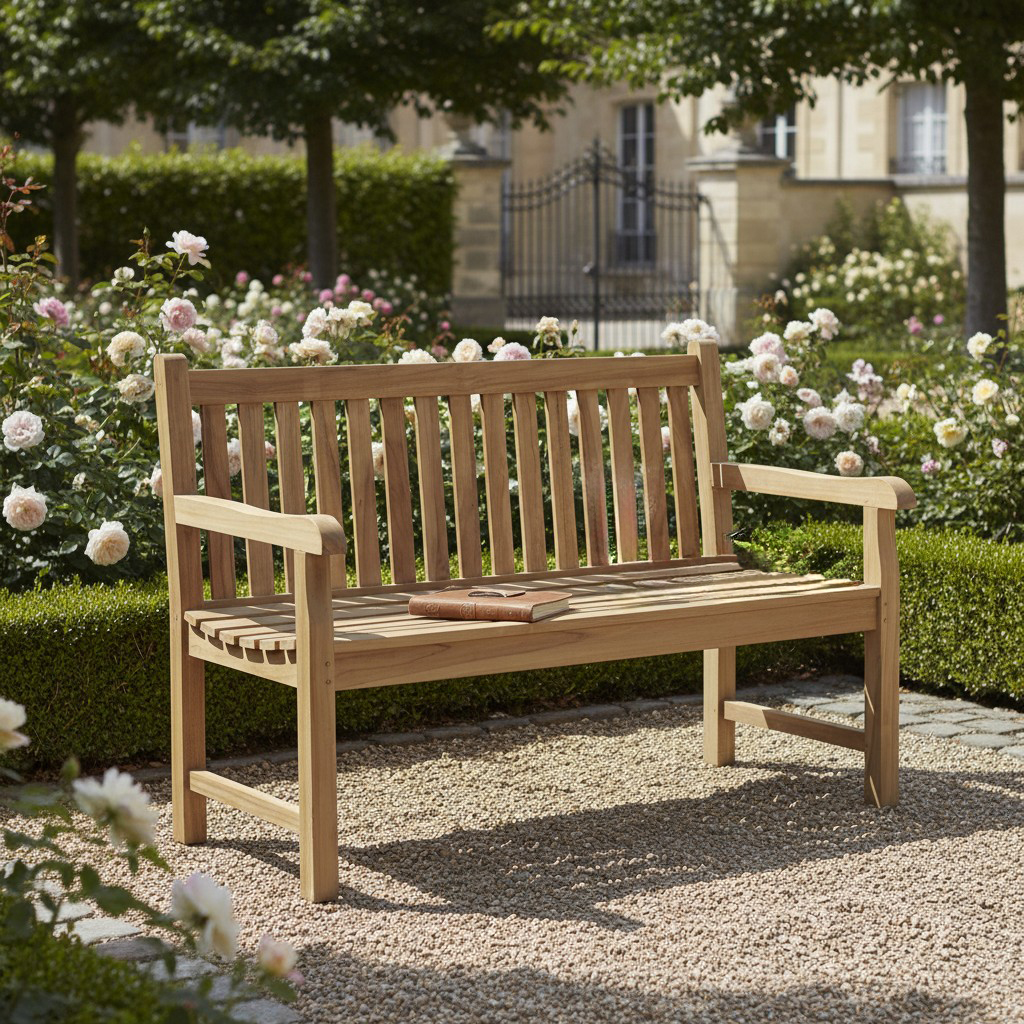 Banc en teck massif Notting Hill 130 cm, TECK ATTITUDE