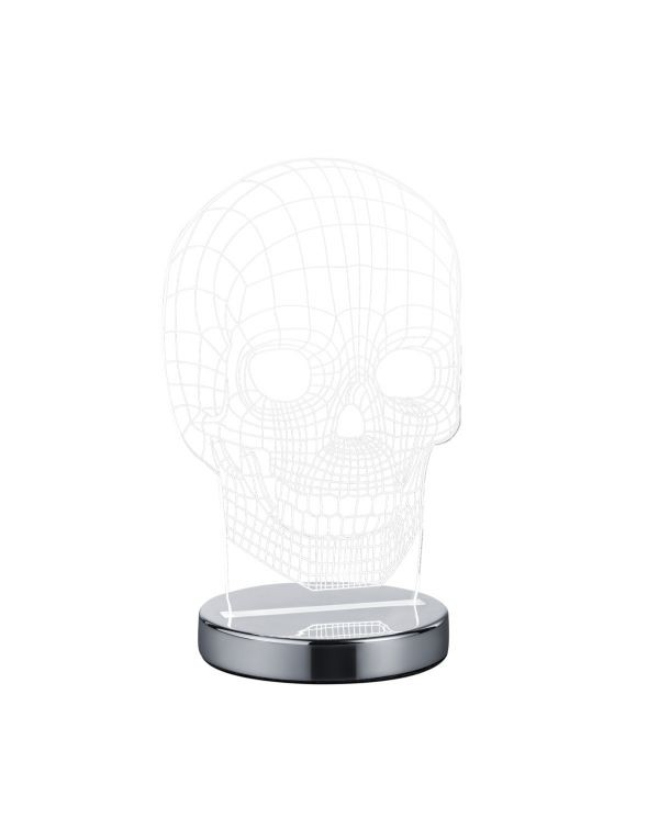 Lampe design en métal , SKULL, TRIO