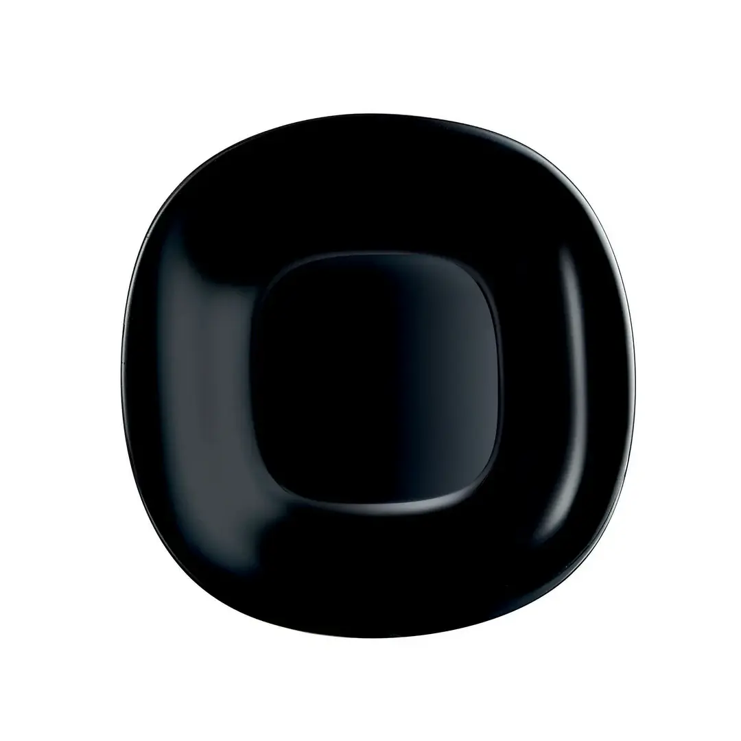 6 assiettes noires 21 x 19,6 cm -CARINE, LUMINARC