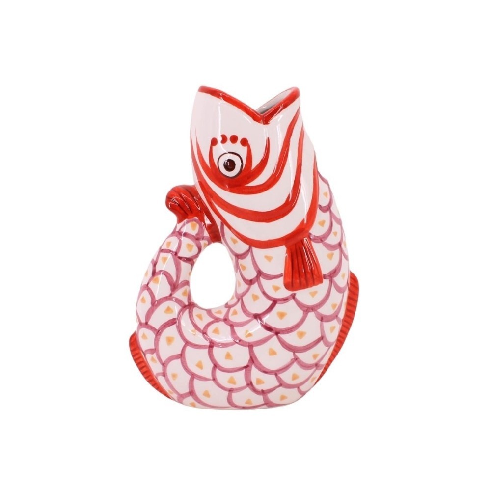 Vase forme poisson en dolomite, H25cm, KERSTEN