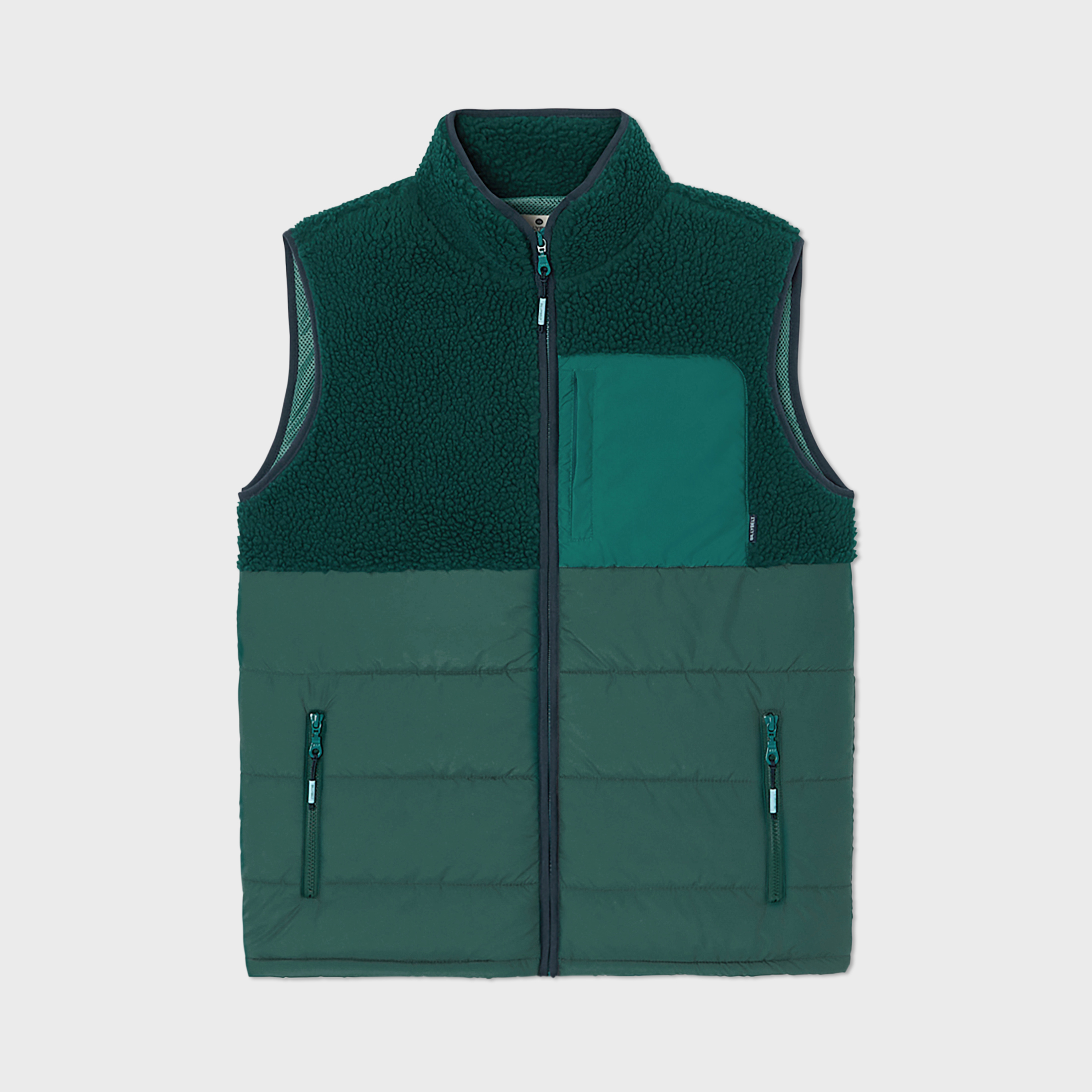 Veste bi-matières en sherpa sans manches, BILLYBELT