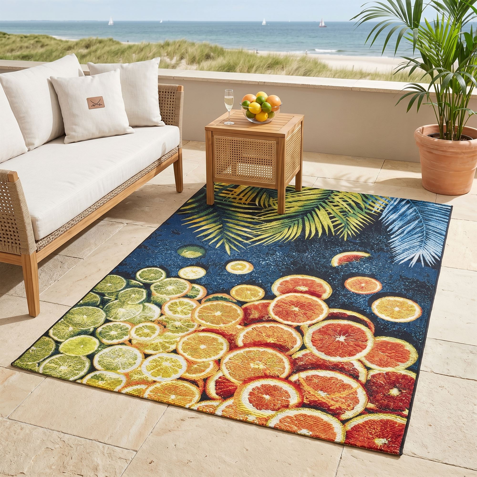 Tapis d'été pour l'intérieur et l'extérieur - RANTUM BEACH, THEKO