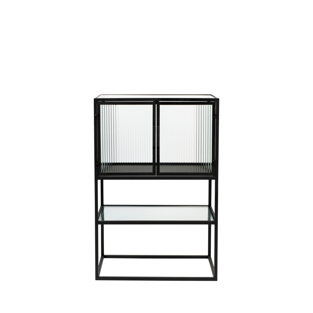 Vitrine 2 portes en métal et verre trempé 90x60cm - BOLI, DUTCHBONE