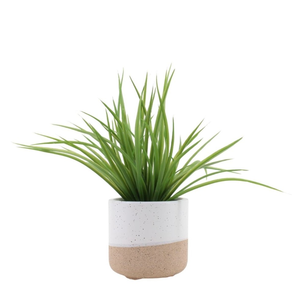 Plante artificielle pot céramique bicolore 26cm, ORNAMI