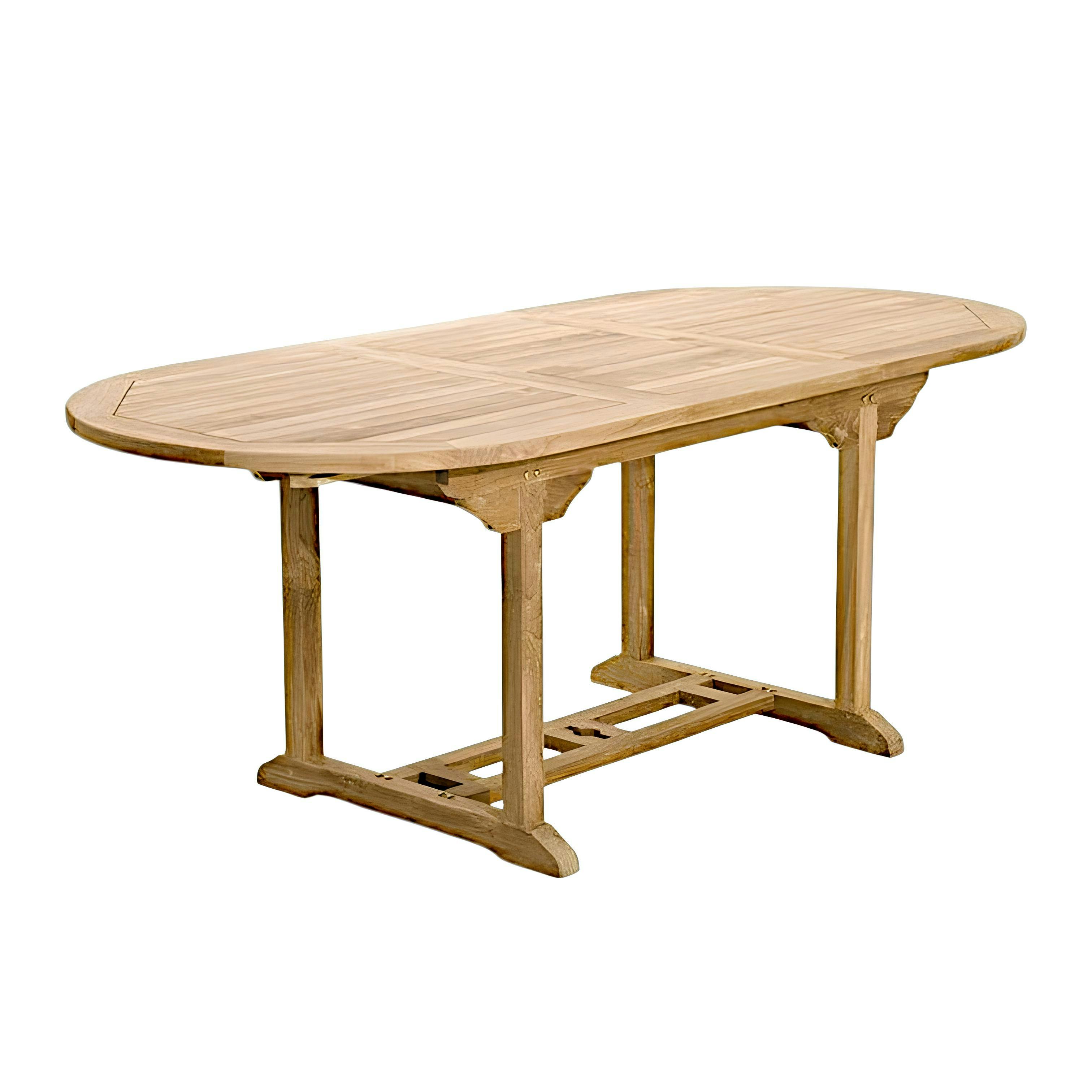 Table de jardin extensible ovale en bois de teck massif 150/200x90cm SUMMER 10 personnes, PIER IMPORT