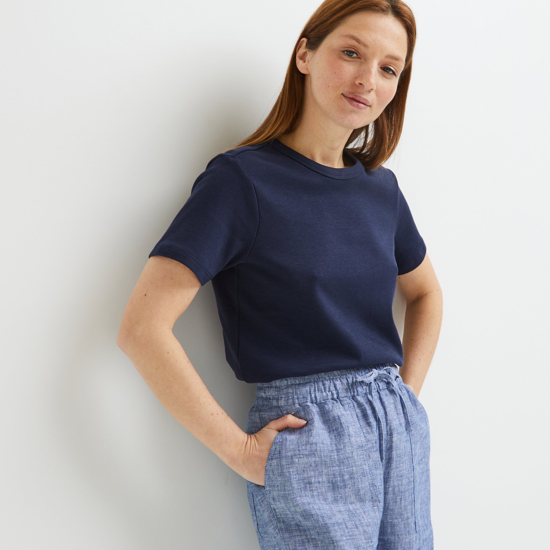 T.shirt uni en coton BIO, Oeko-Tex, MONOPRIX