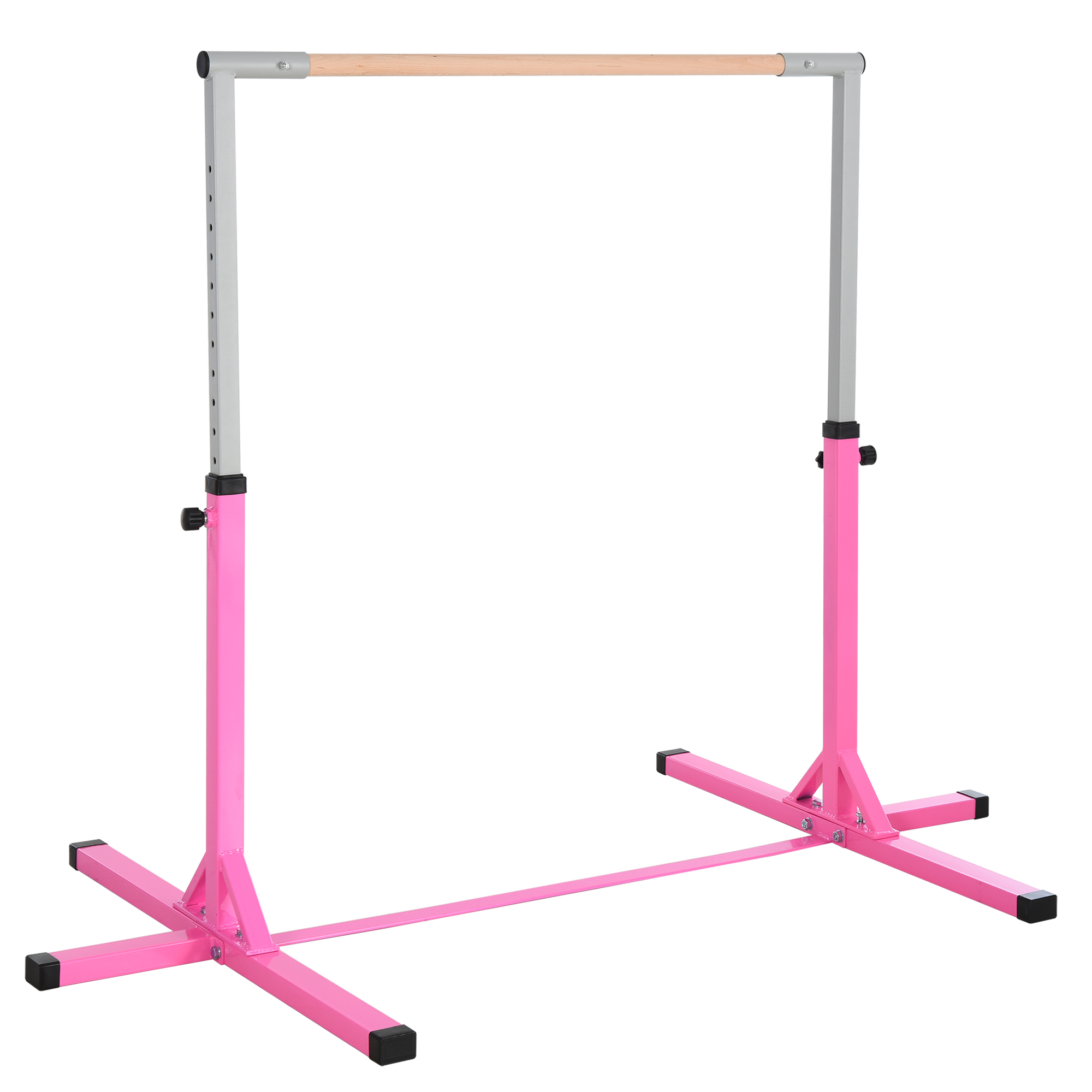 Barre de gymnastique pour enfants Acier Rose, HOMCOM