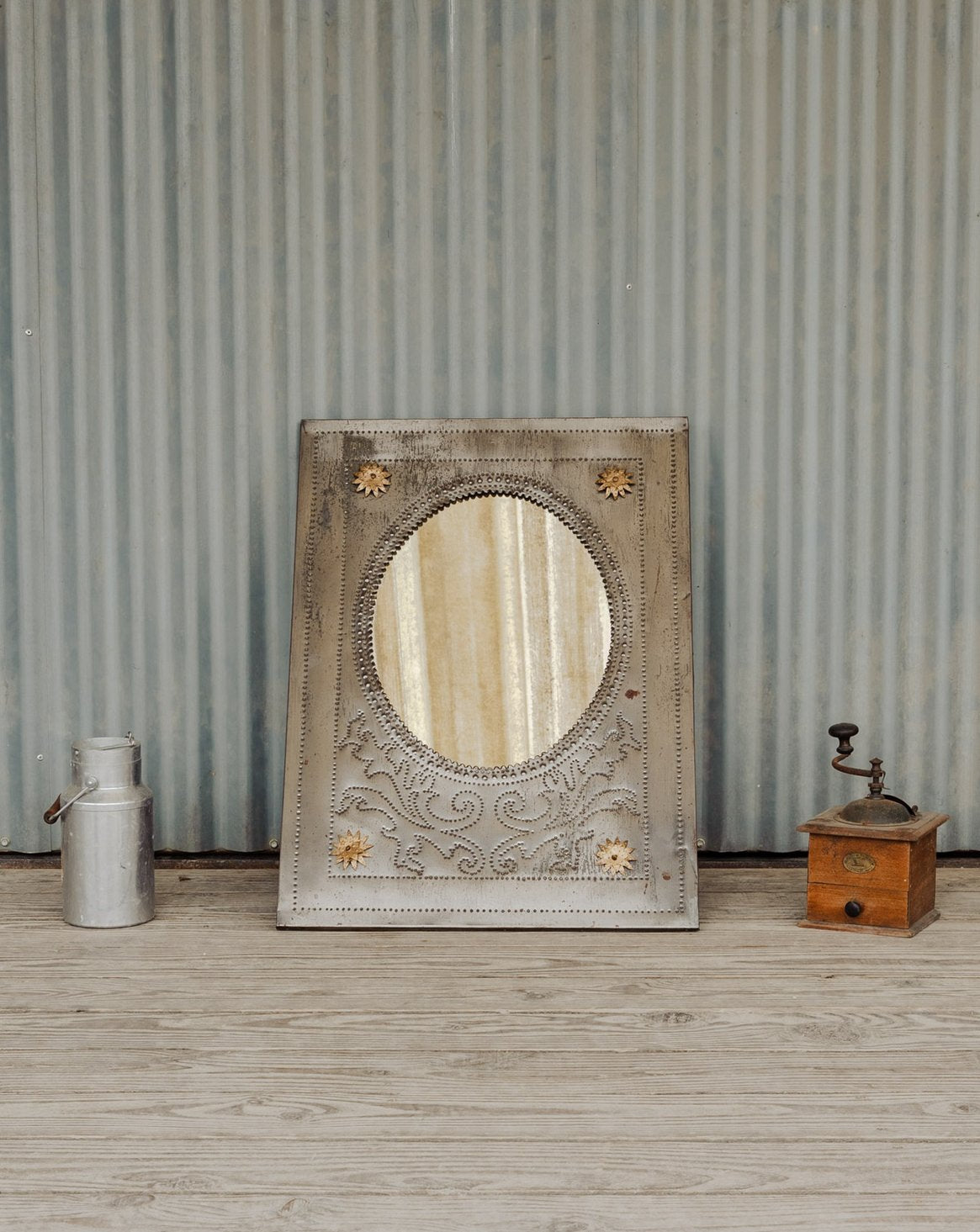 Miroir trumeau en métal argenté Igor N°1047 - Bon état, DEBONGOUT
