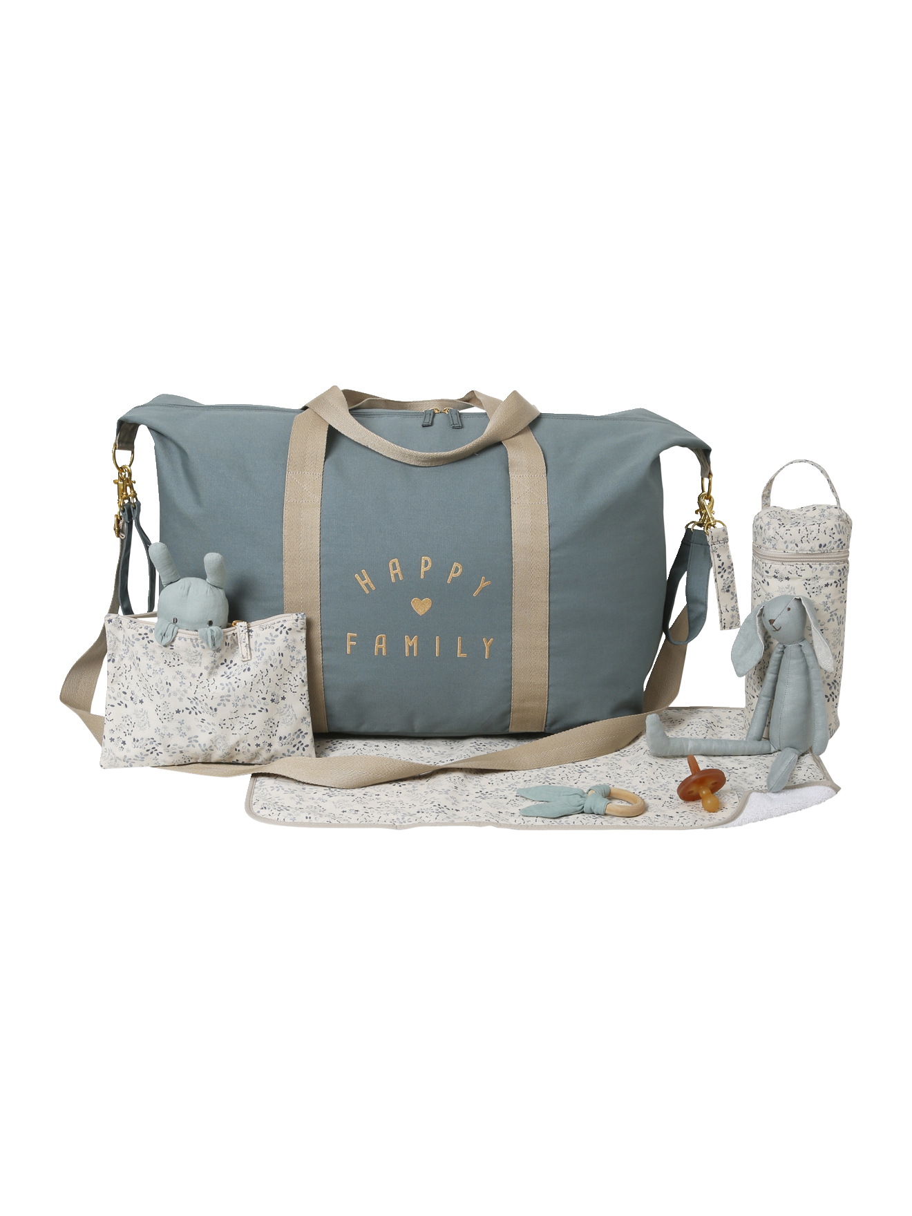 VERTBAUDET Sac à Langer Week-end La Vie Est Pleine De Surprises Rose Poudré - Pratique Et Stylé