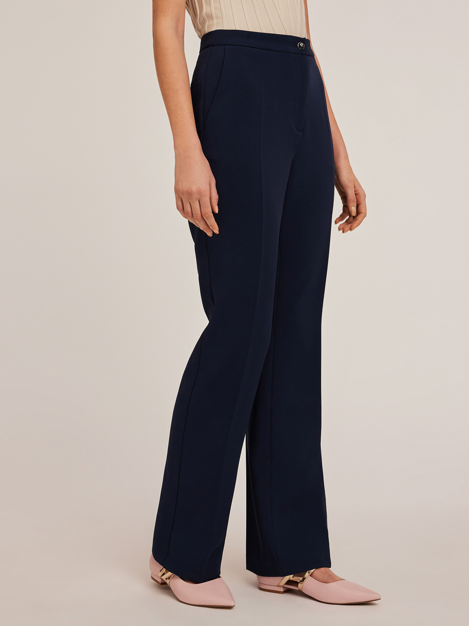 Pantalon Palazzo avec pli repassé, MOTIVI