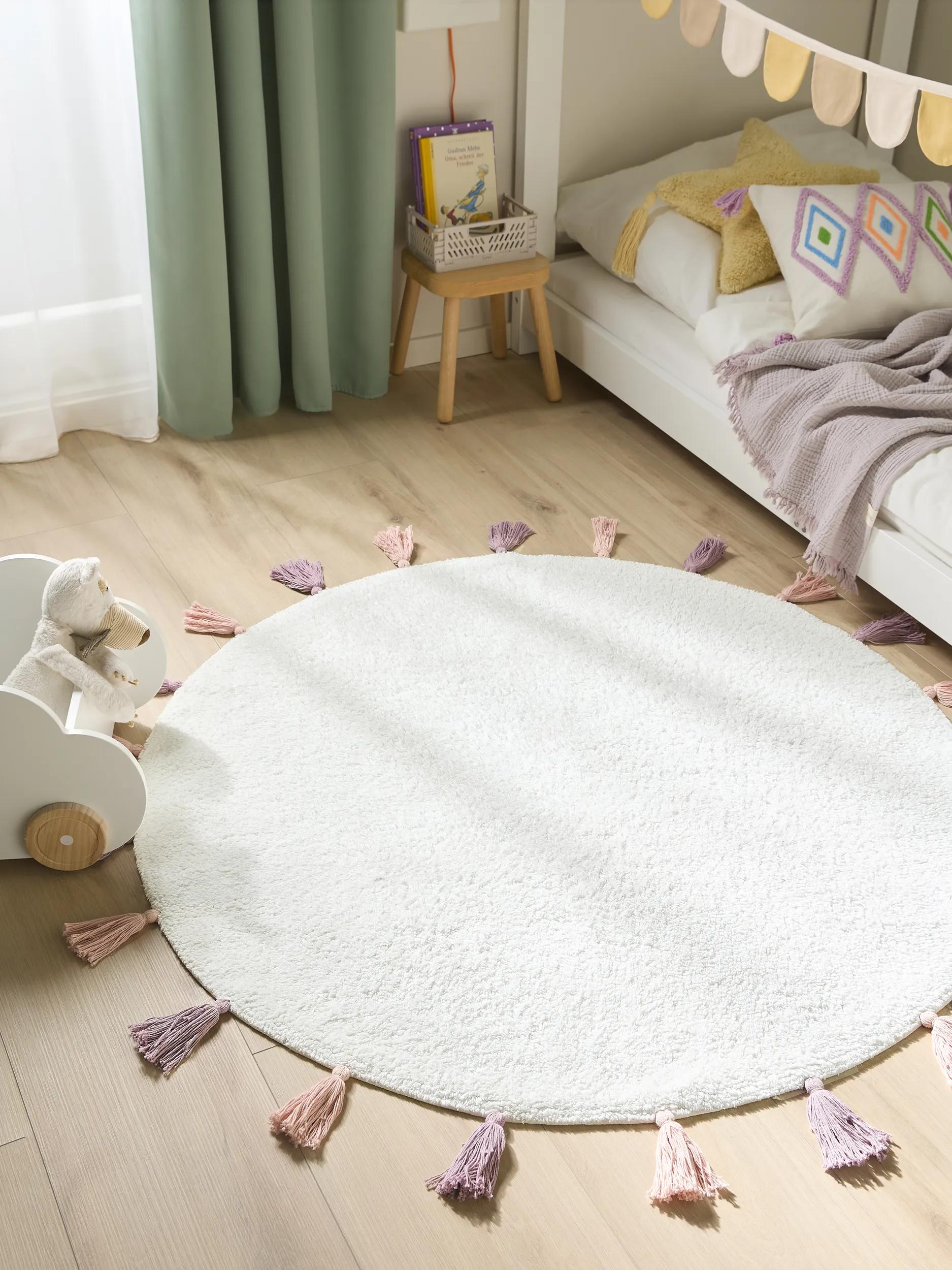 Tapis rond lavables pour enfants tufté main MALU, BENUTA
