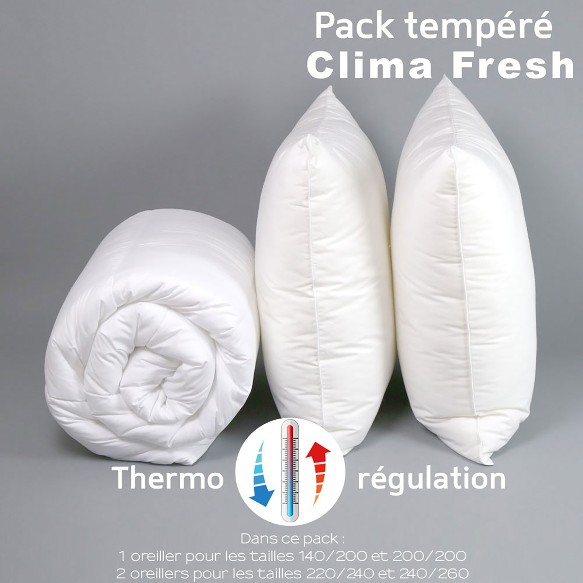 Pack Clima Fresh Thermorégulation couette TEMPEREE+oreiller, DODO