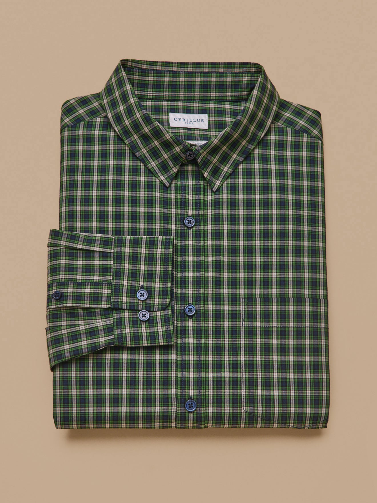 Chemise popeline carreaux - coupe ajustée, CYRILLUS