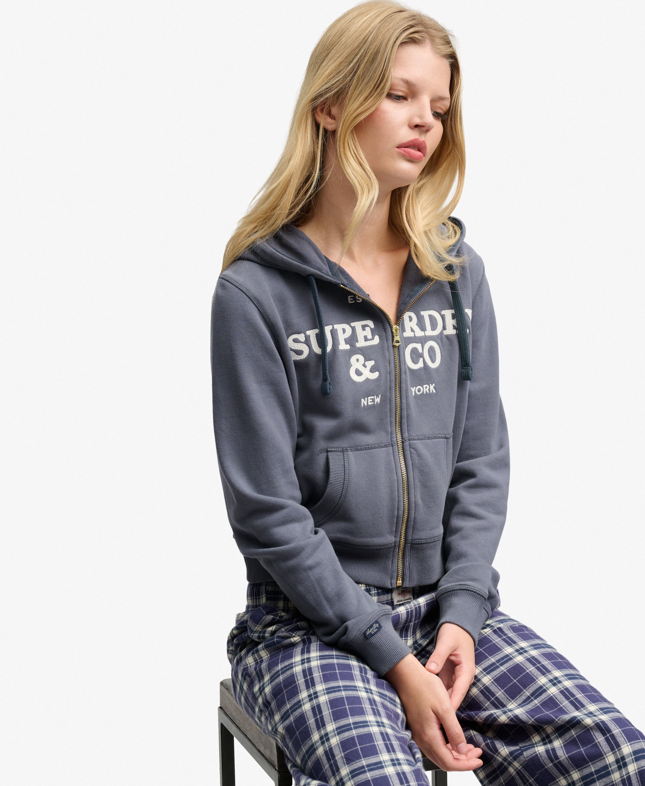 Sweat zippé à capuche Athletic Essentials coupe décontractée, SUPERDRY