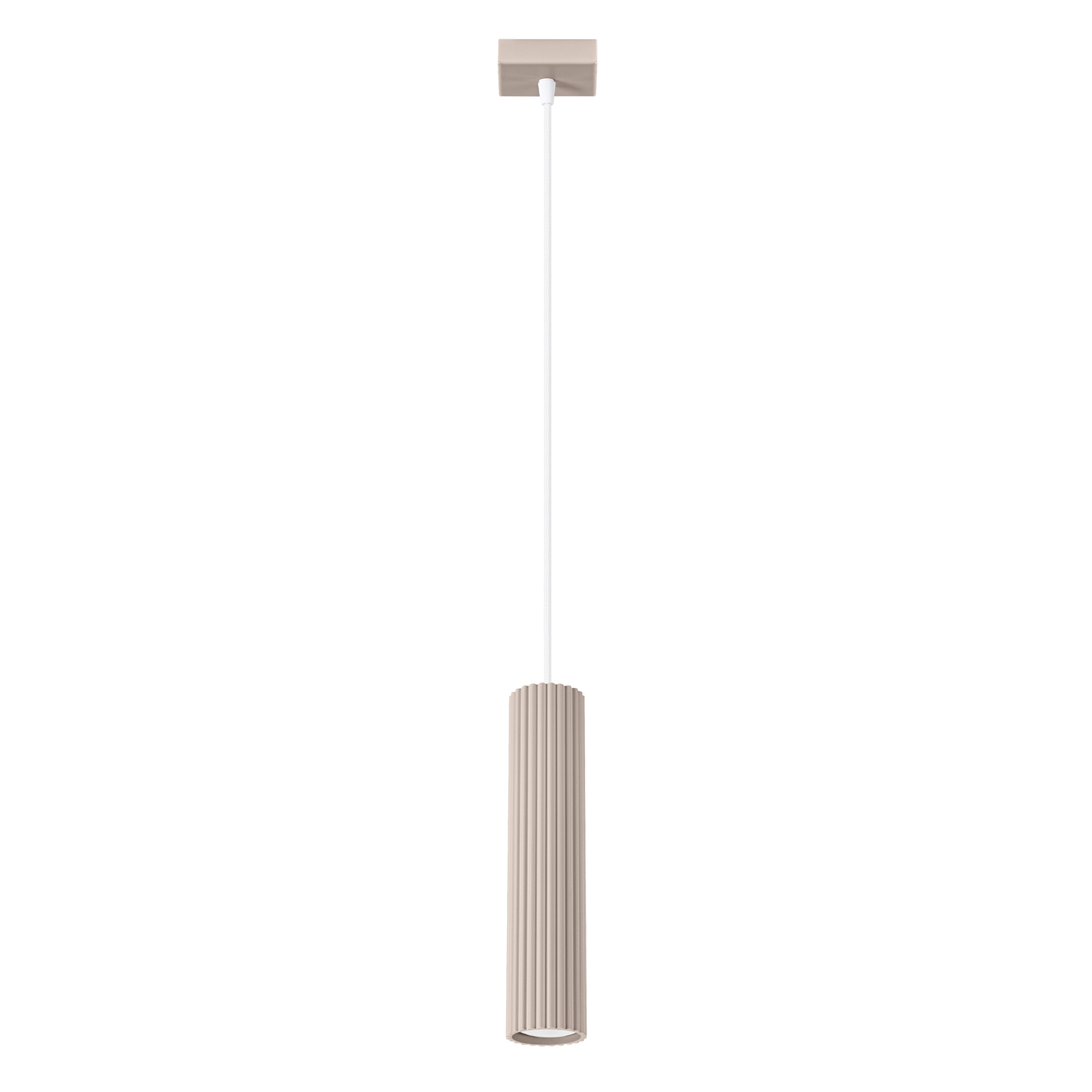 Suspension Aluminium Taupe GU10 1 Karbon, EDEN