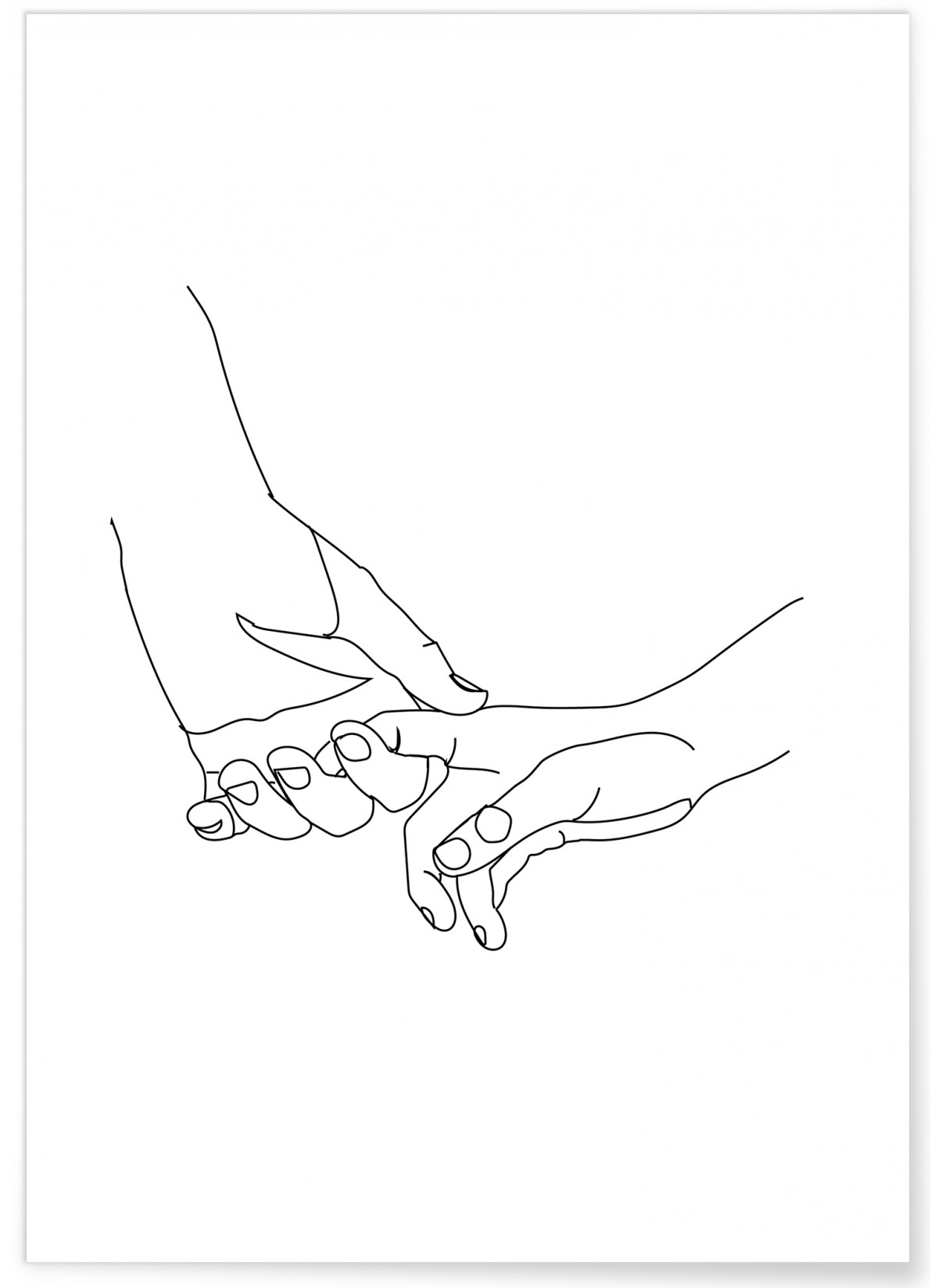 Affiche Line Art Mains, L'AFFICHERIE