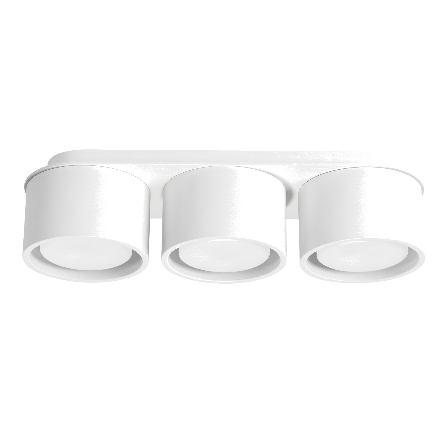 Plafonnier Aluminium Blanc Gx53 3 MODO, EDEN