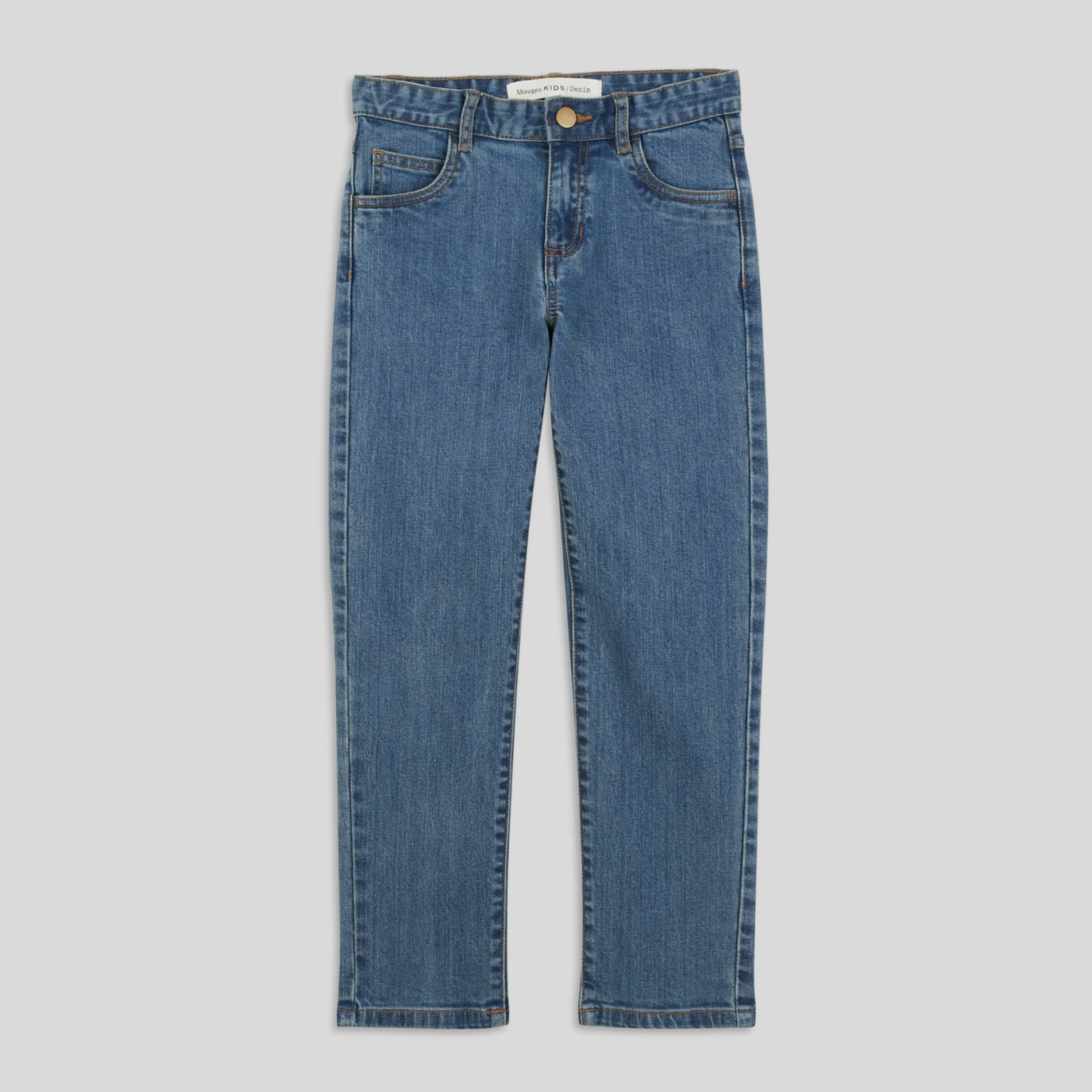 Jean droit en coton BIO GOTS, MONOPRIX