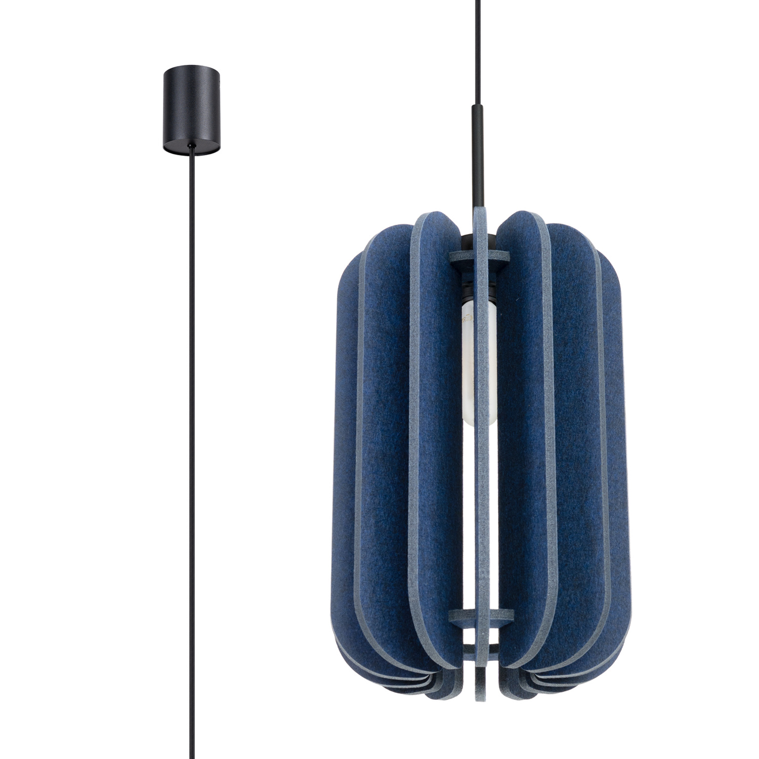 Suspension Feutre Bleu E27 1 Mula, EDEN