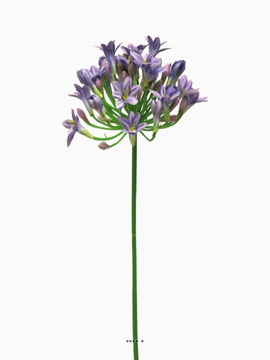 Agapanthe factice en tige H75cm grande tête, ARTIFICIELLES