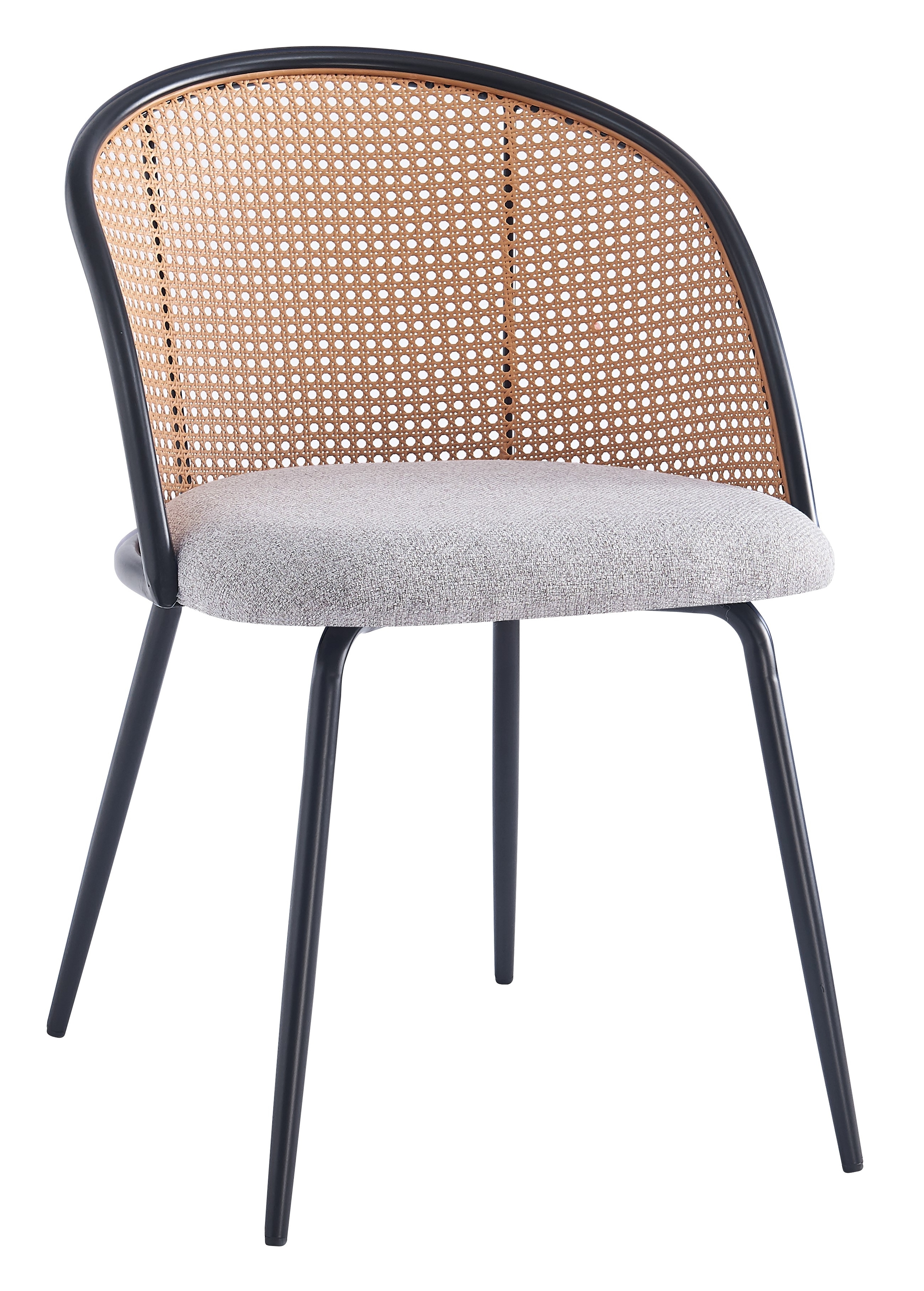 Lot de 2 chaises métal et cannage, KOBE, NORDLYS